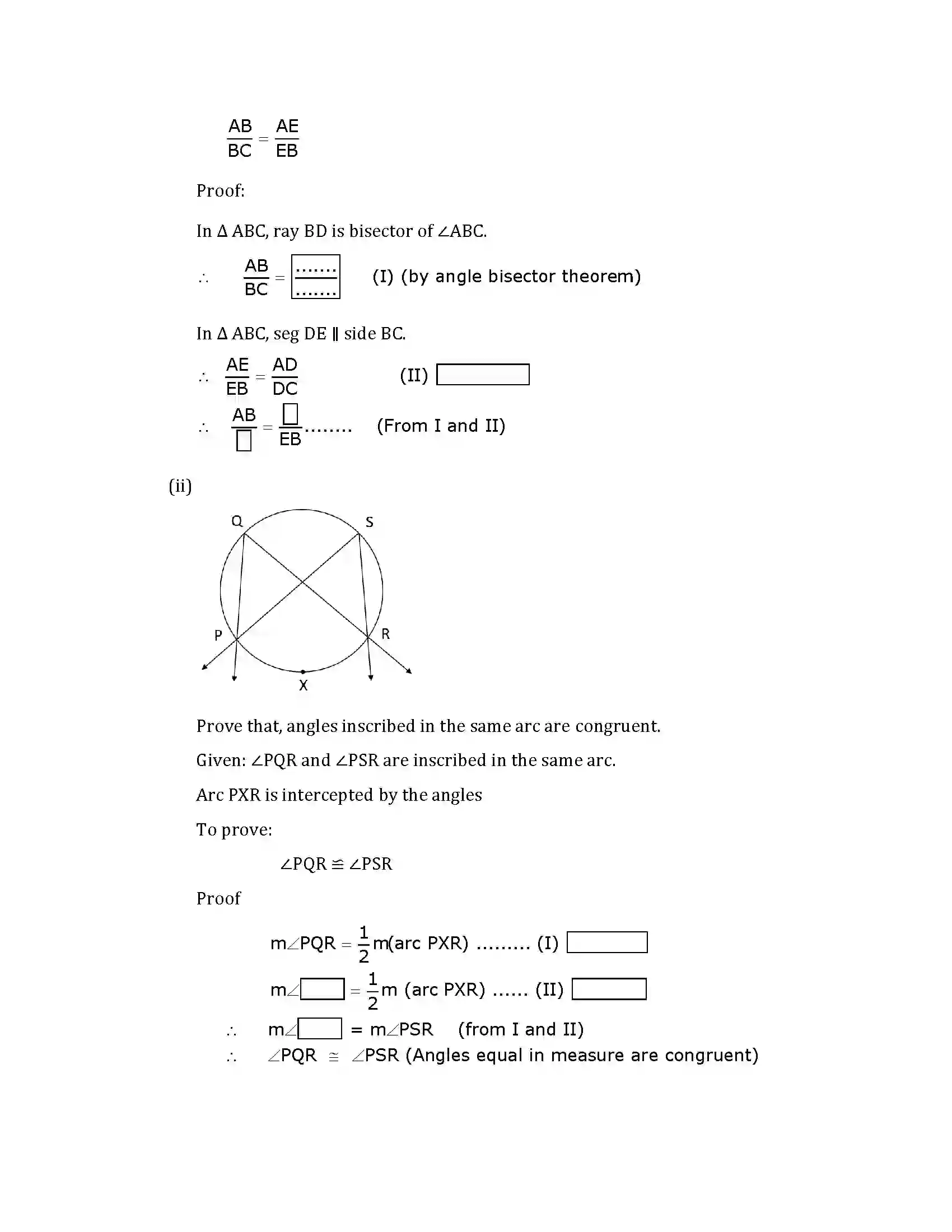 Maharashtra Board Class 10th 2019 Mathematics Geometry - 2019 Previous Year Paper 3
