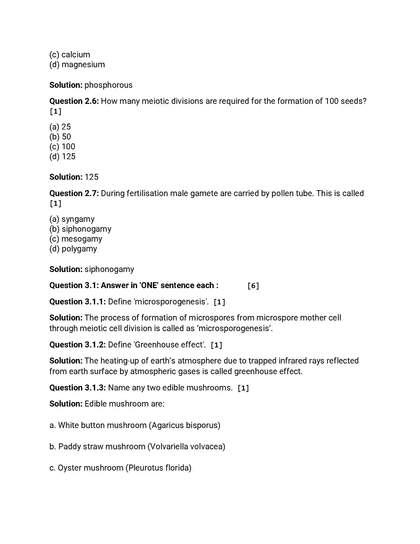 Maharashtra Board Class 12th 2012 Biology - Oct 2012 Previous Year Paper 3