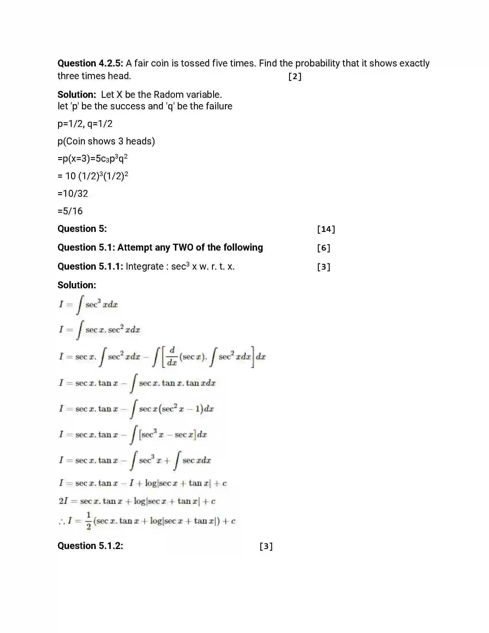 Maharashtra Board Class 12th 2015 Mathematics & Statistics - March 2015 Previous Year Paper 21