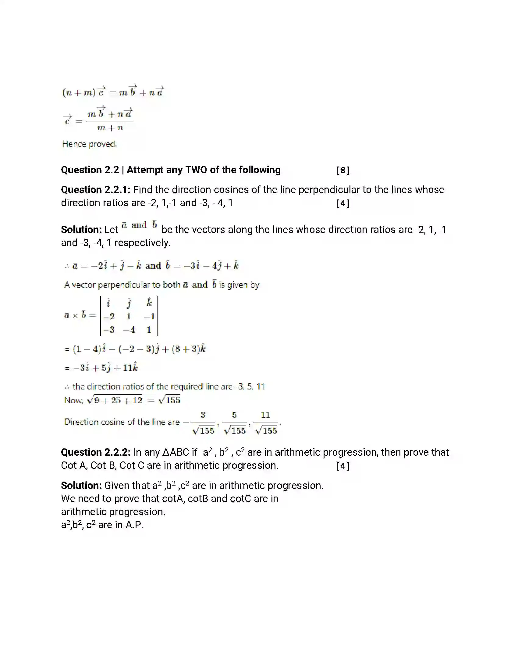 Maharashtra Board Class 12th 2015 Mathematics & Statistics - March 2015 Previous Year Paper 8