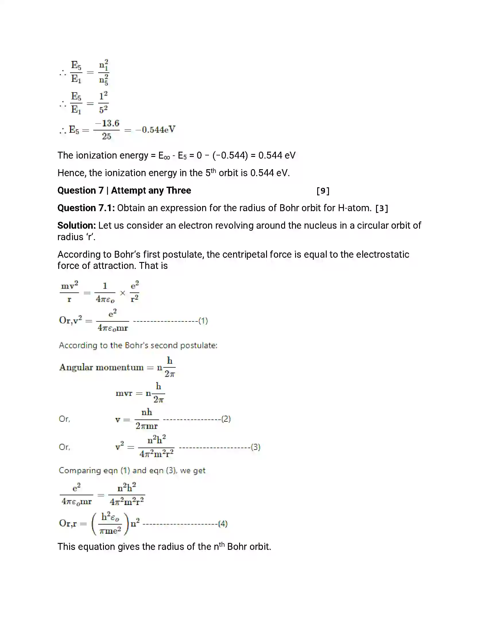 Maharashtra Board Class 12th 2015 Physics - March 2015 Previous Year Paper 22