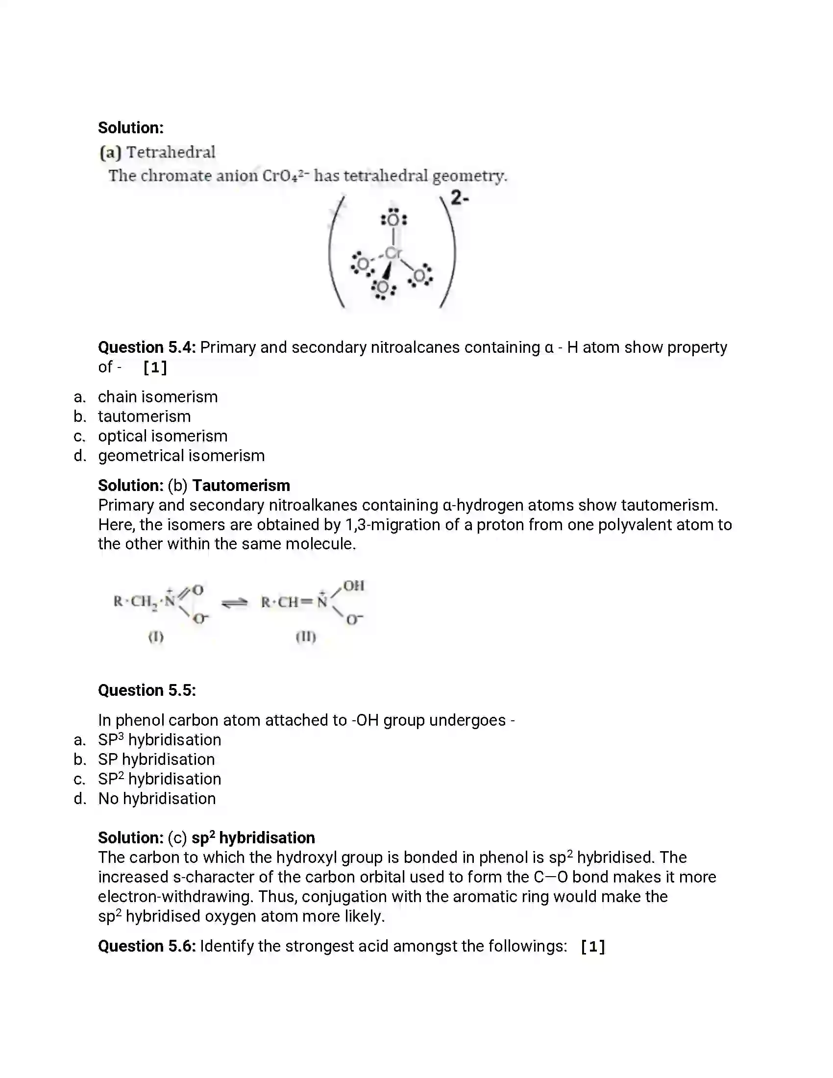 Maharashtra Board Class 12th 2015 Chemistry - March 2015 Previous Year Paper 14