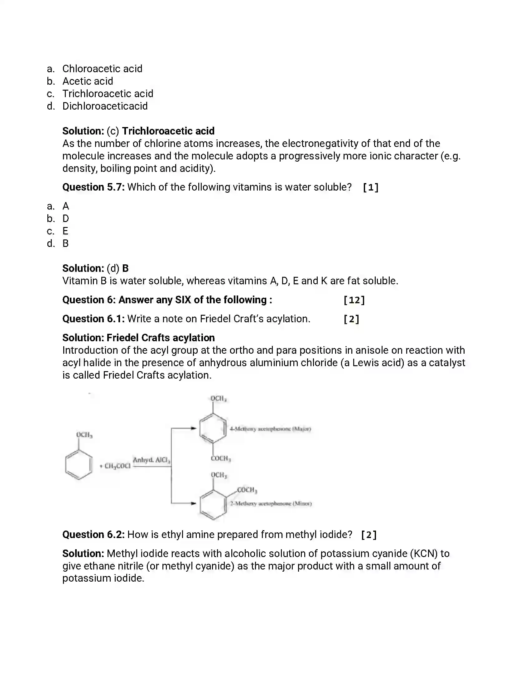 Maharashtra Board Class 12th 2015 Chemistry - March 2015 Previous Year Paper 15
