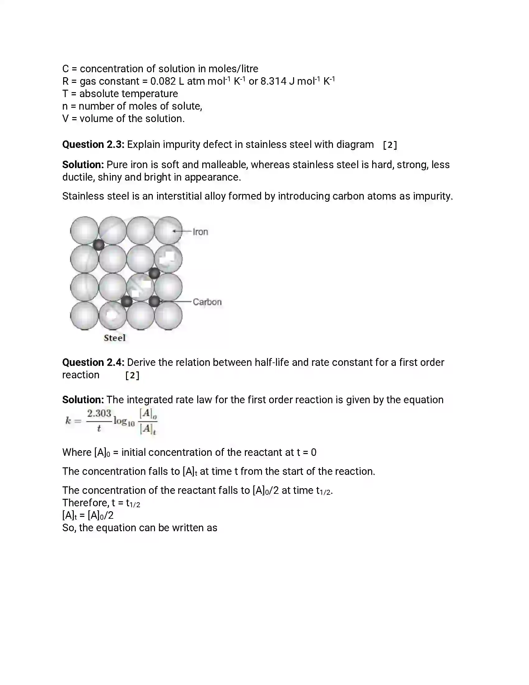 Maharashtra Board Class 12th 2015 Chemistry - March 2015 Previous Year Paper 4