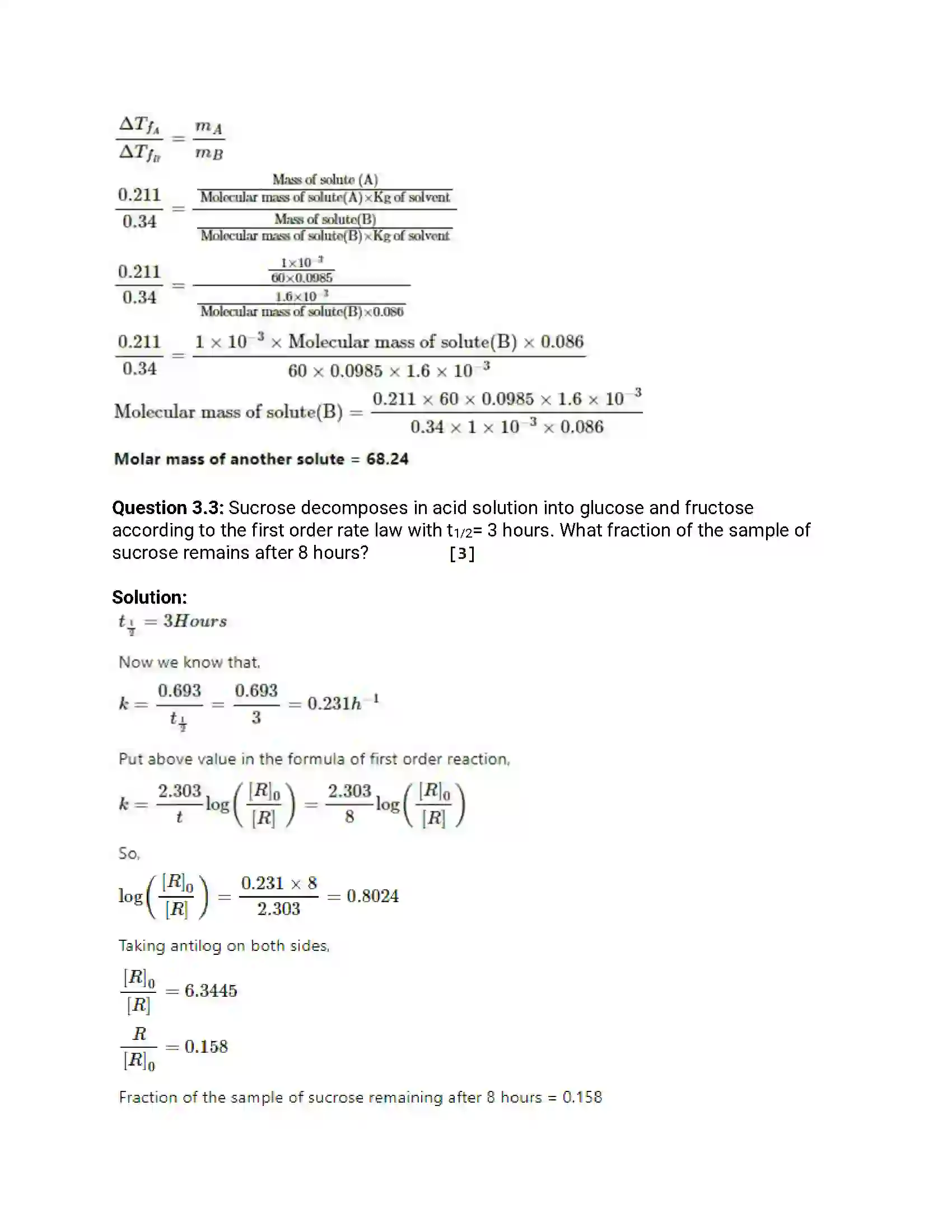 Maharashtra Board Class 12th 2015 Chemistry - March 2015 Previous Year Paper 8