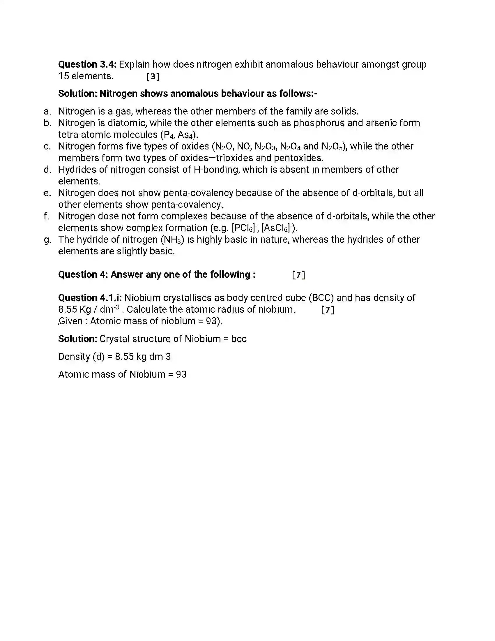 Maharashtra Board Class 12th 2015 Chemistry - March 2015 Previous Year Paper 9