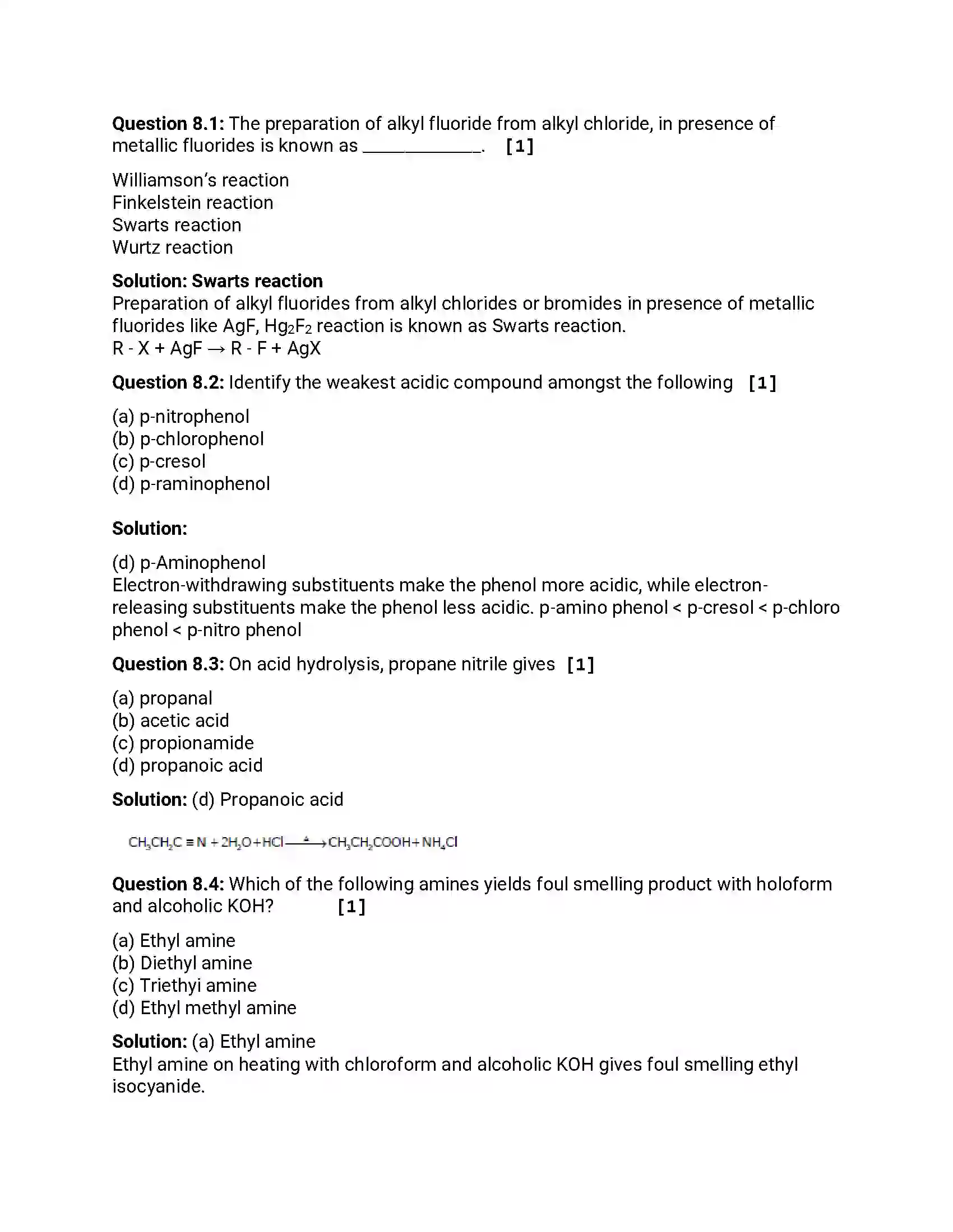 Maharashtra Board Class 12th 2016 Chemistry - March 2016 Previous Year Paper 21