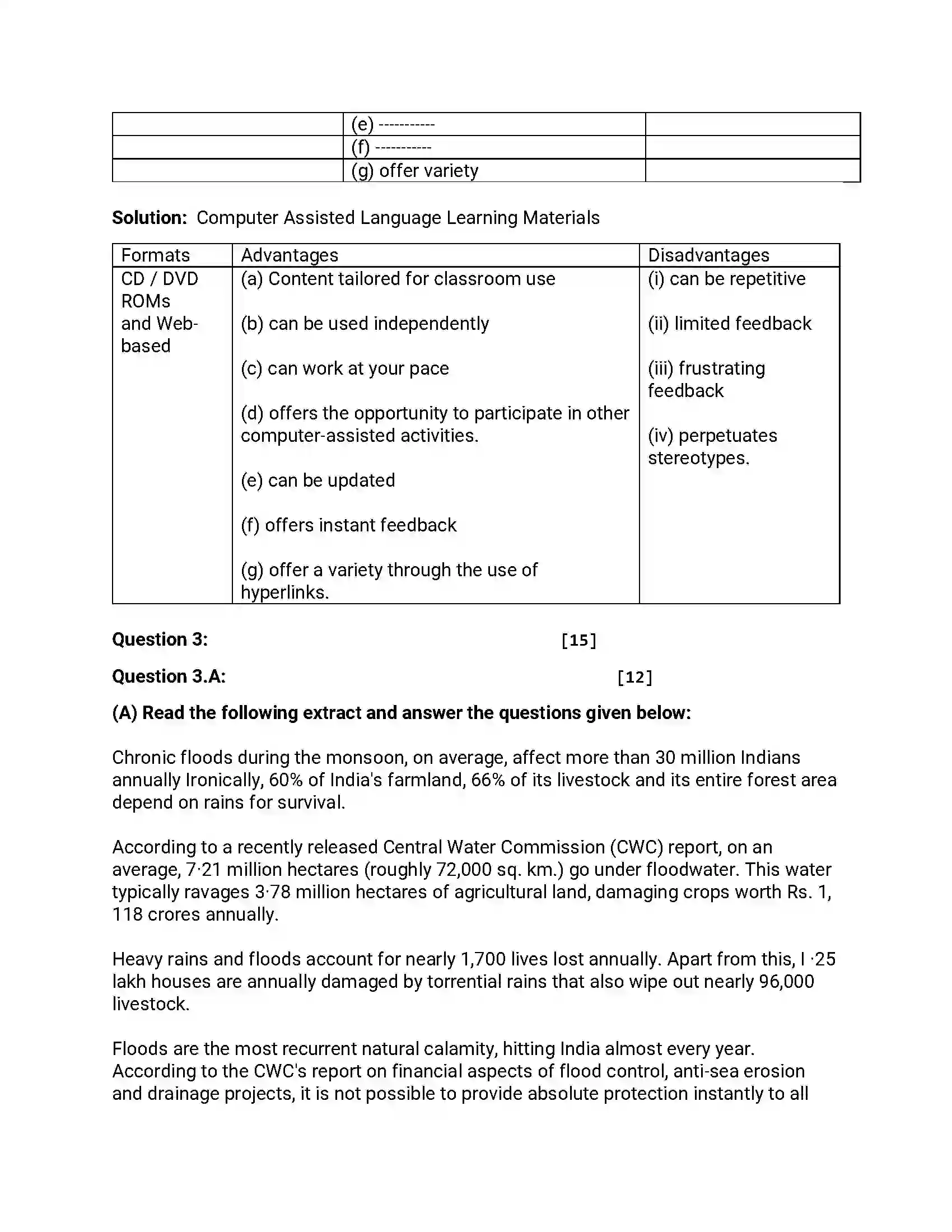 Maharashtra Board Class 12th 2016 English - March 2016 - Set-D Previous Year Paper 5