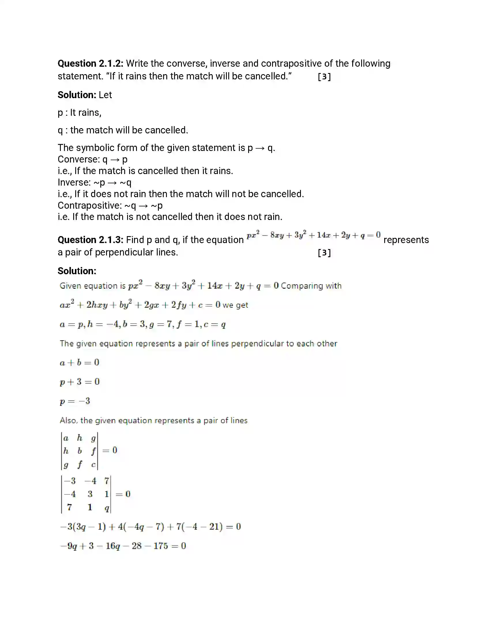 Maharashtra Board Class 12th 2017 Mathematics & Statistics - Jul 2017 Previous Year Paper 6