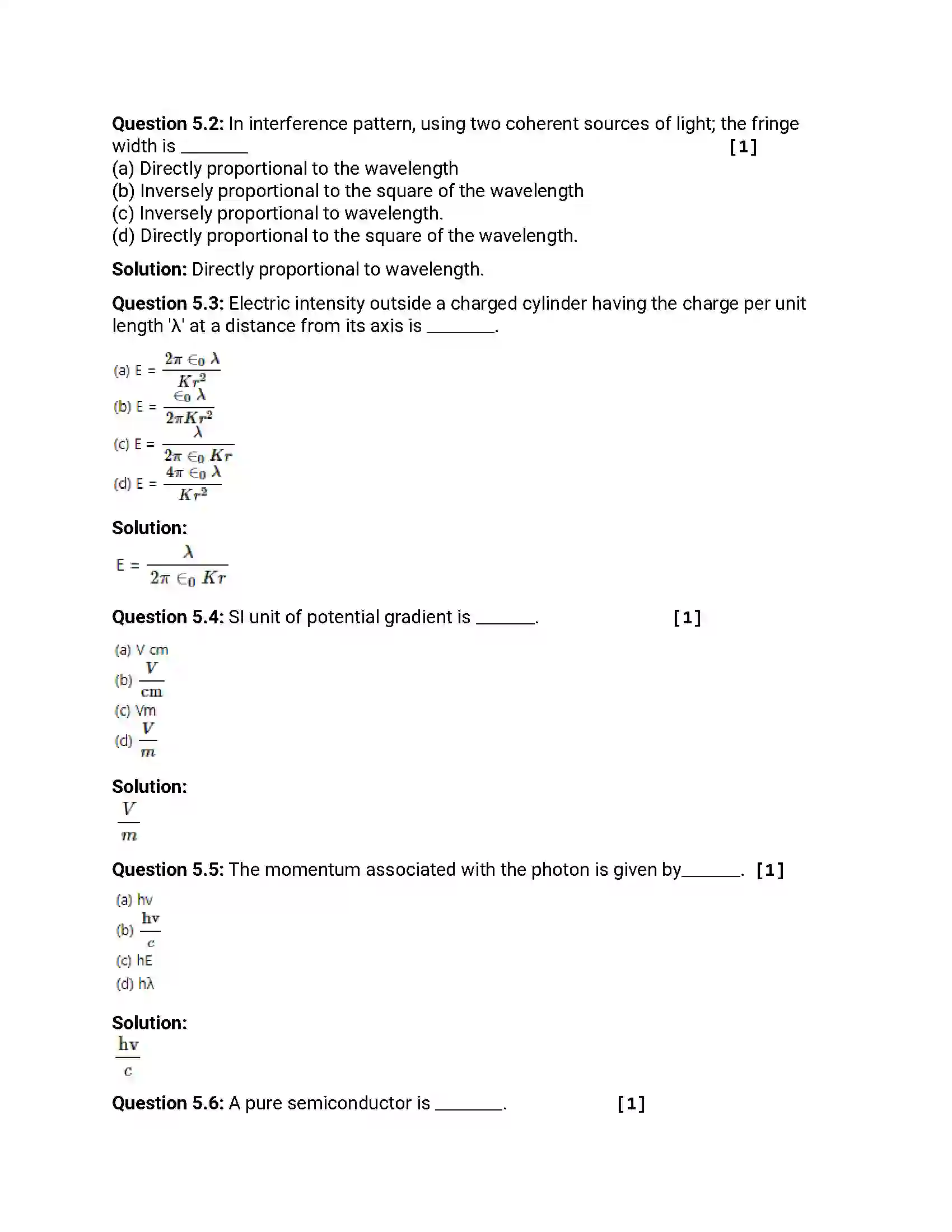 Maharashtra Board Class 12th 2018 Physics March - 2018 Previous Year Paper 16