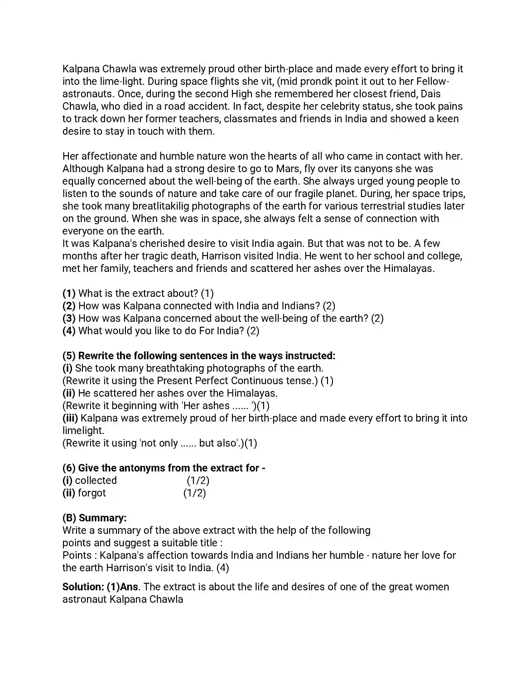 Maharashtra Board Class 12th 2018 English - March 2018 - Set-D Previous Year Paper 6