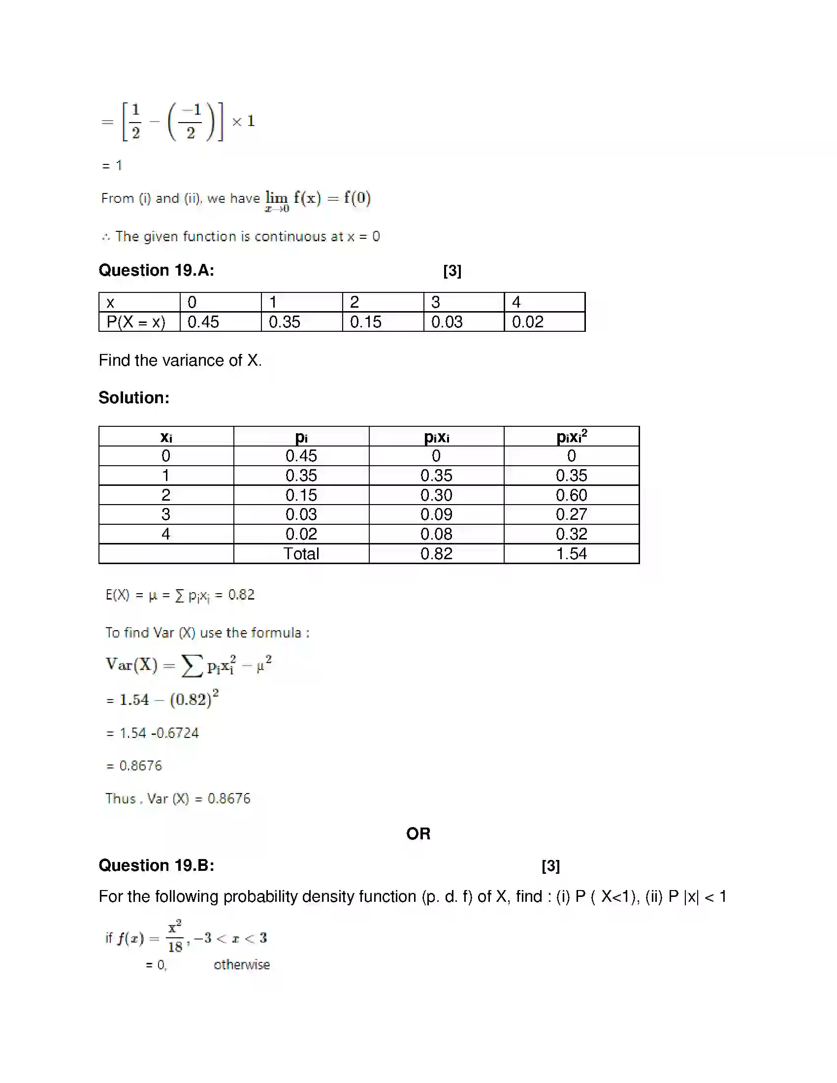 Maharashtra Board Class 12th 2019 Mathematics & Statistics - Feb 2019 - Set-1 Previous Year Paper 12