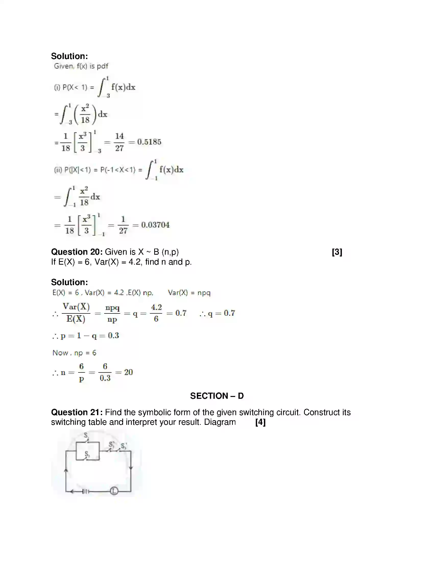 Maharashtra Board Class 12th 2019 Mathematics & Statistics - Feb 2019 - Set-1 Previous Year Paper 13