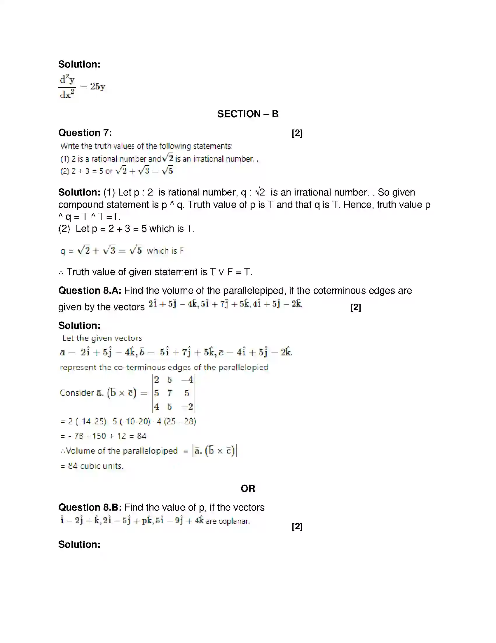 Maharashtra Board Class 12th 2019 Mathematics & Statistics - Feb 2019 - Set-1 Previous Year Paper 4