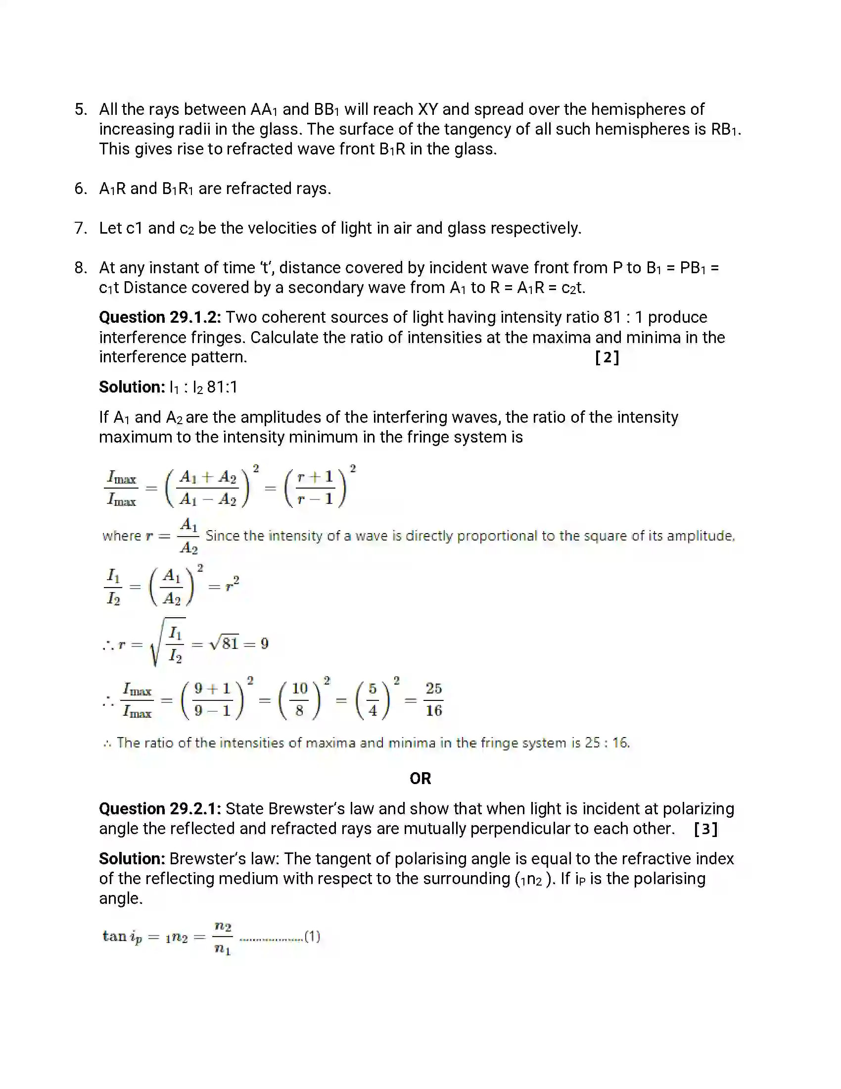 Maharashtra Board Class 12th 2019 Physics - Feb 2019 - Set-1 Previous Year Paper 27