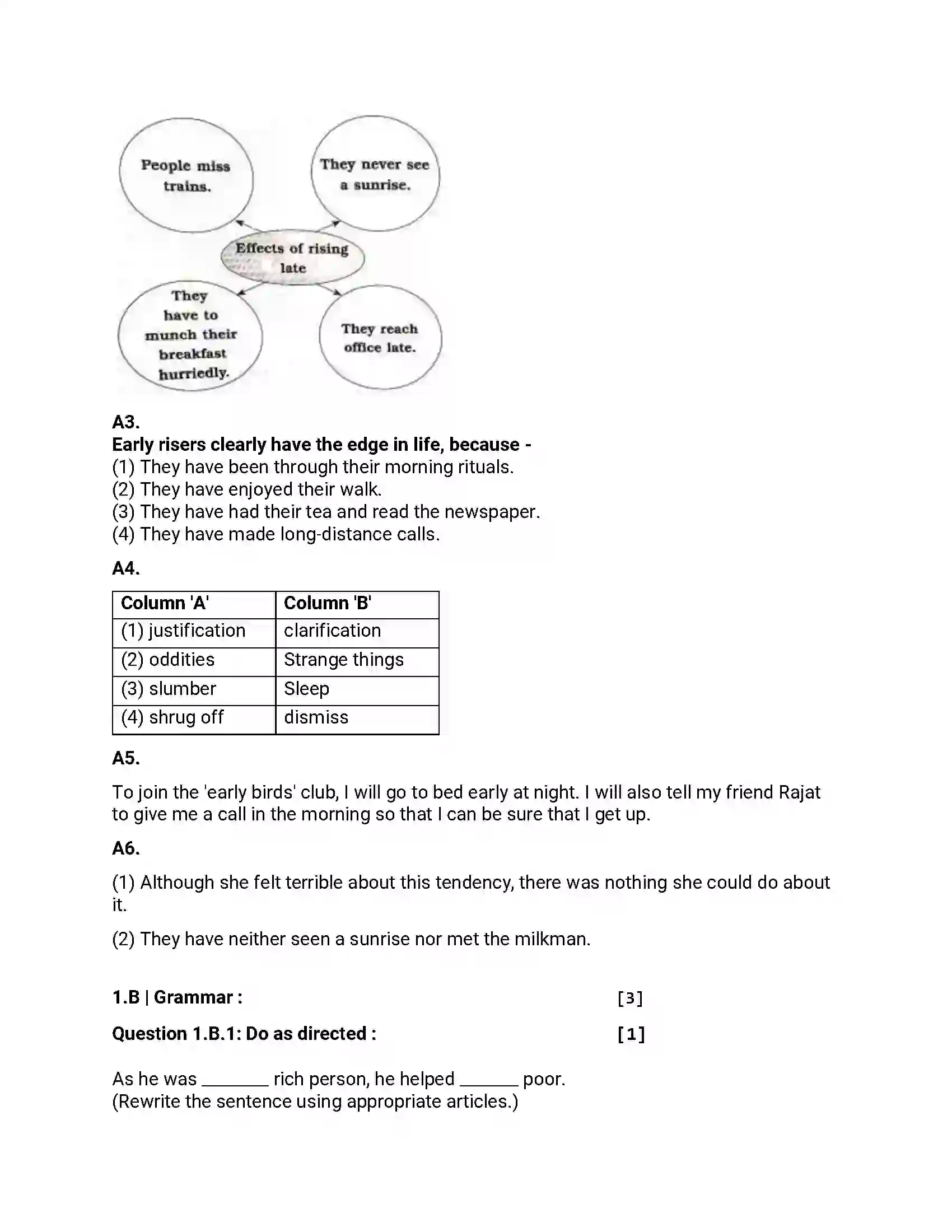 Maharashtra Board Class 12th 2019 English - Jul 2019 - Set-A Previous Year Paper 3