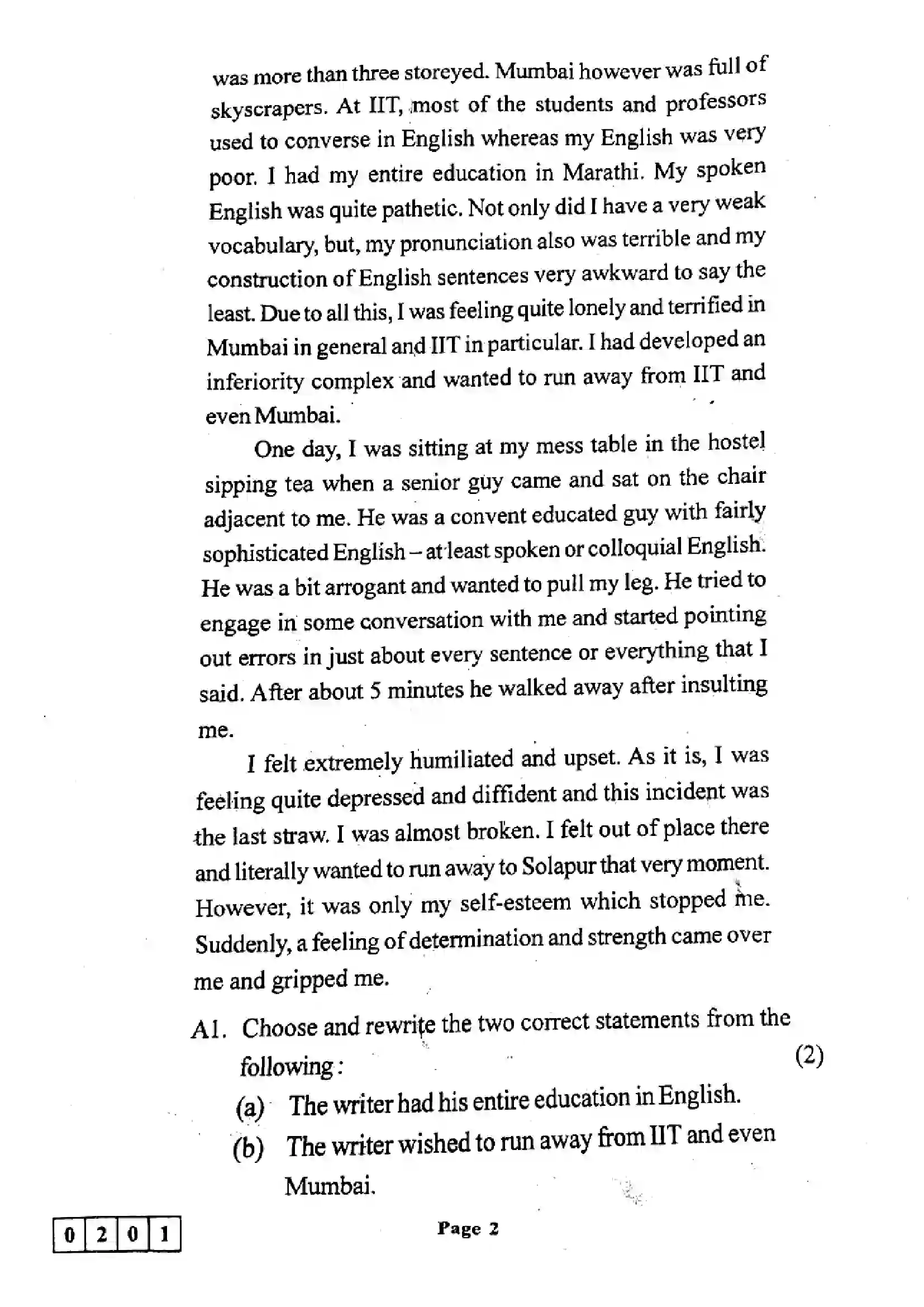 Maharashtra Board Class 12th 2023 English Previous Year Paper 2