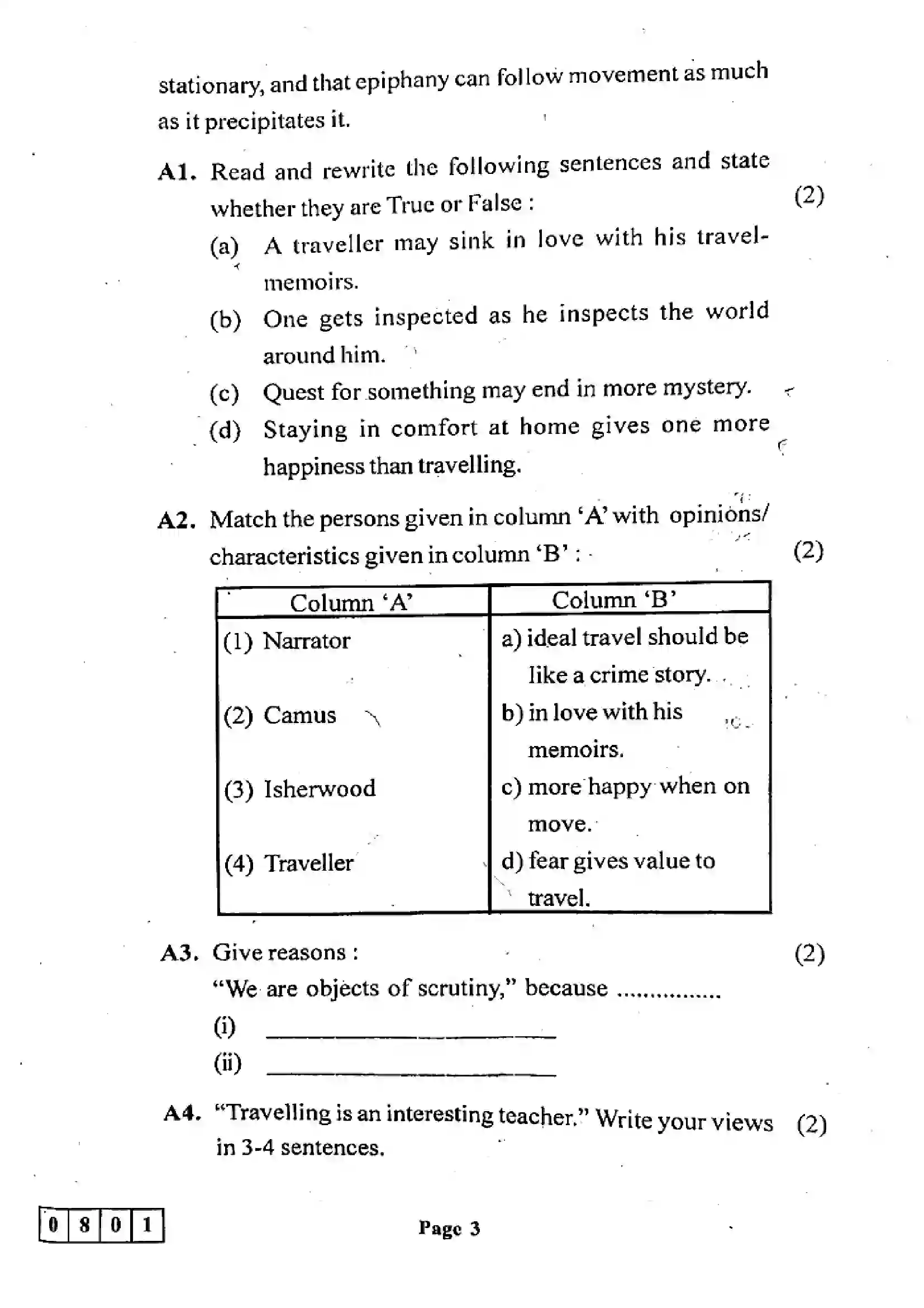 Maharashtra Board Class 12th 2024 English Previous Year Paper 3