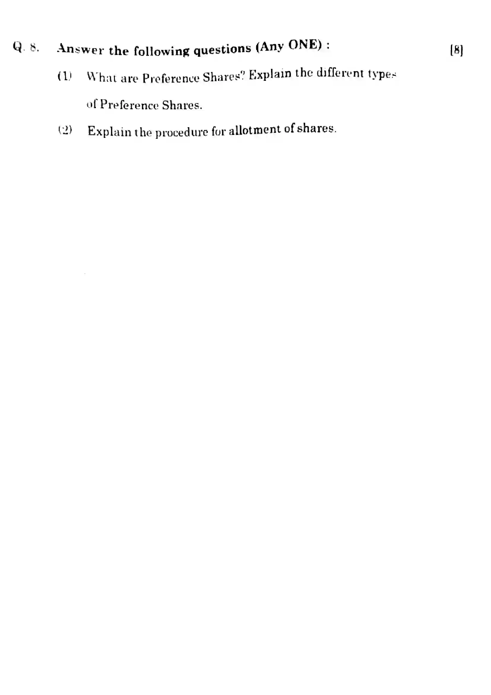 Maharashtra Board Class 12th 2025 Secretarial Practice - J-291 Previous Year Paper 7