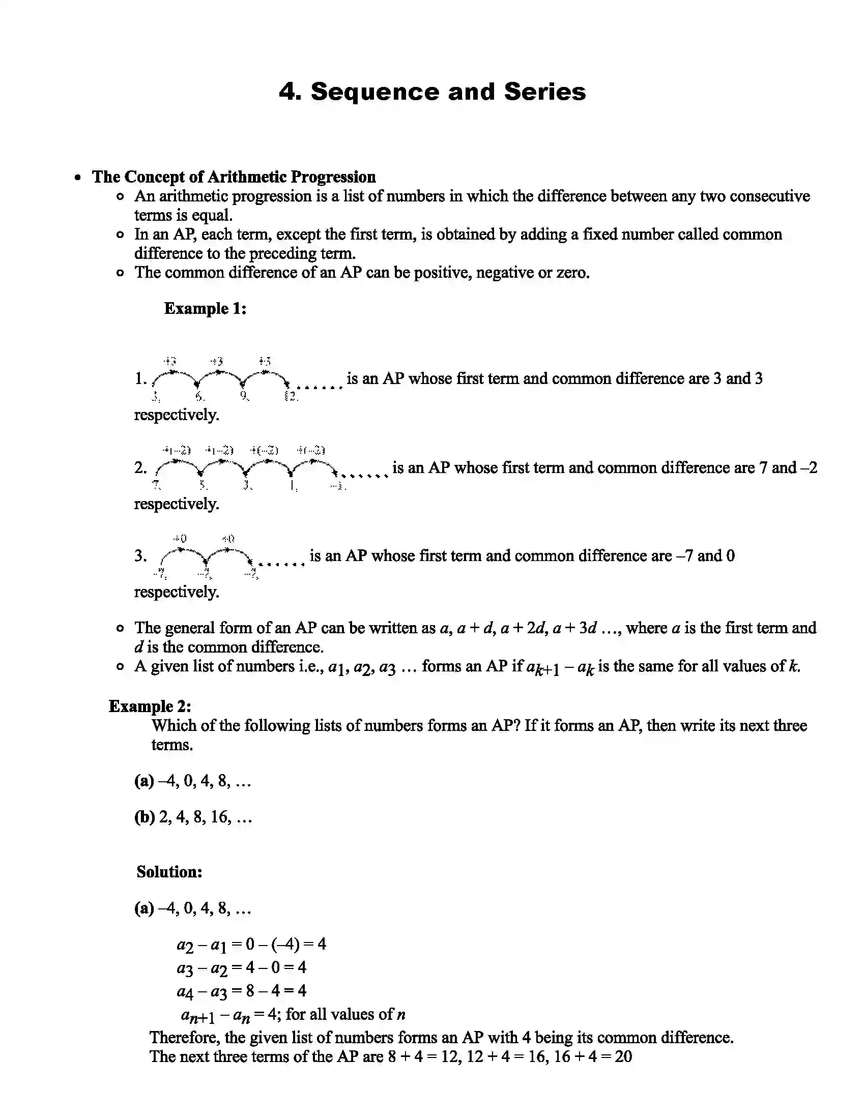 Maharashtra Board Class 11th Mathematics Part - II Sequence and Series Revision Note 1
