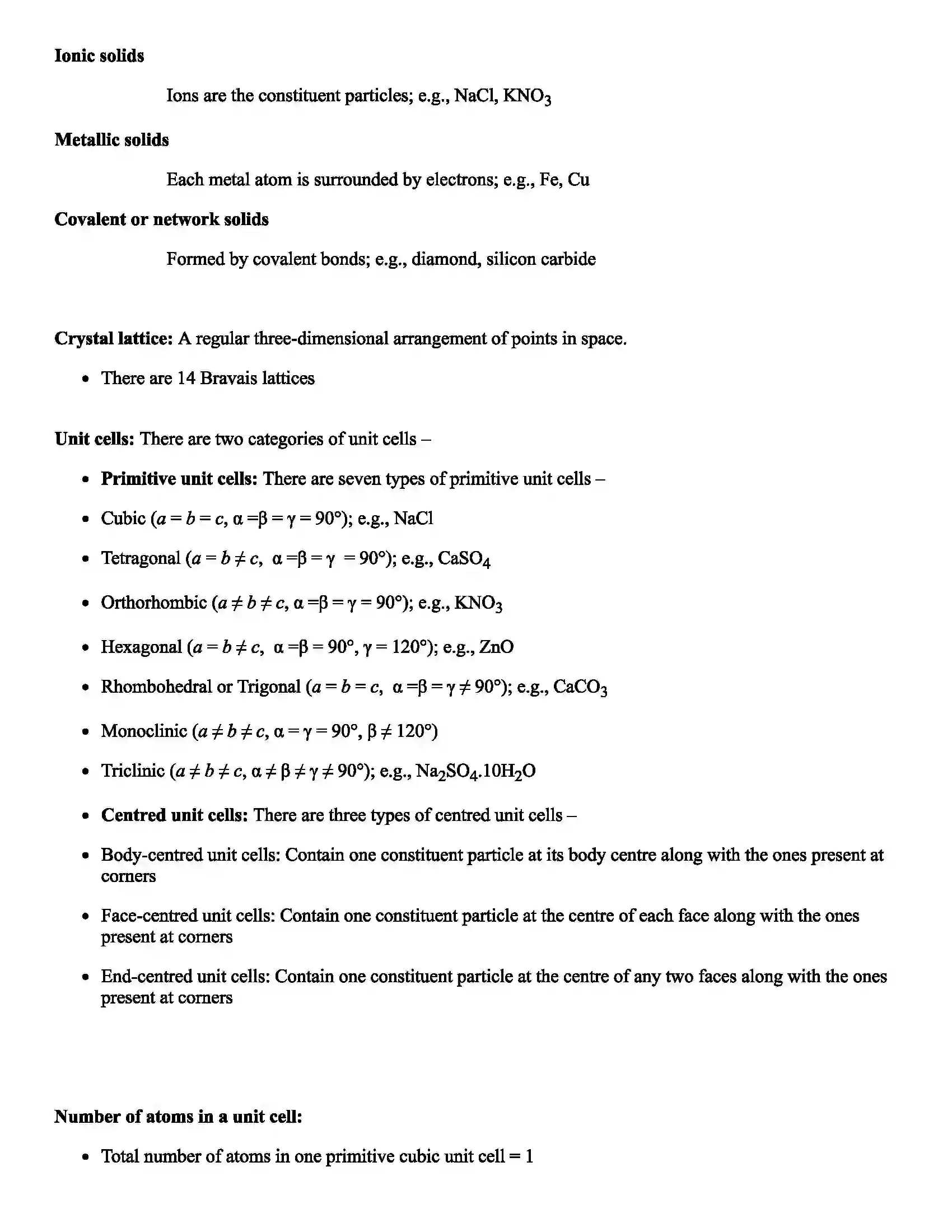 Maharashtra Board Class 12th Chemistry Solid State Revision Note 2