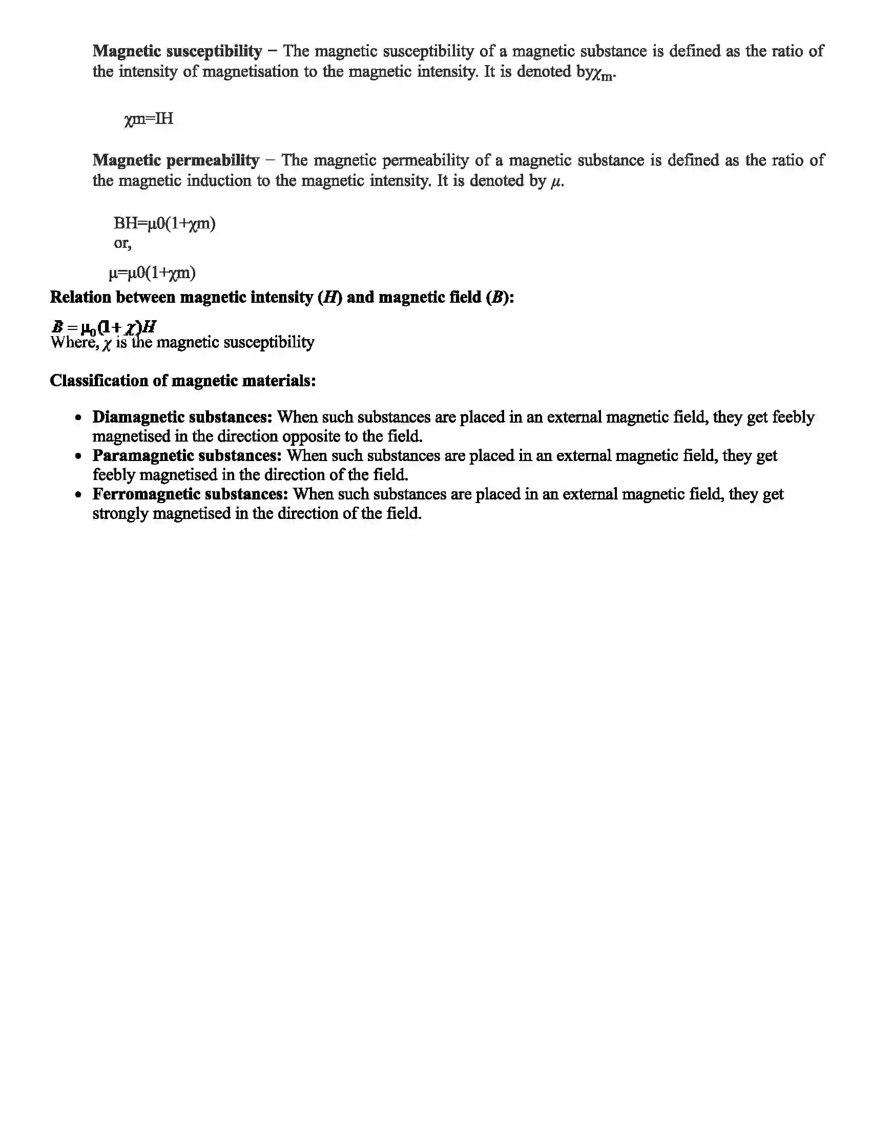 Maharashtra Board Class 12th Physics Magnetism Revision Note 2