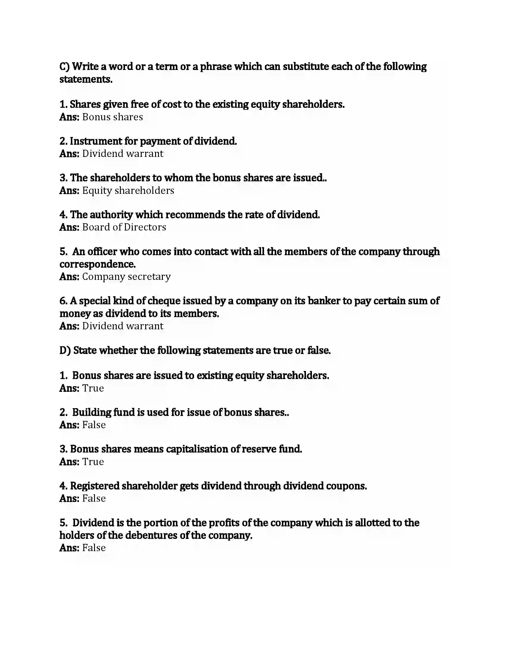 Maharashtra Board Class 12th Secretarial Practice Correspondence with Members Revision Note 3