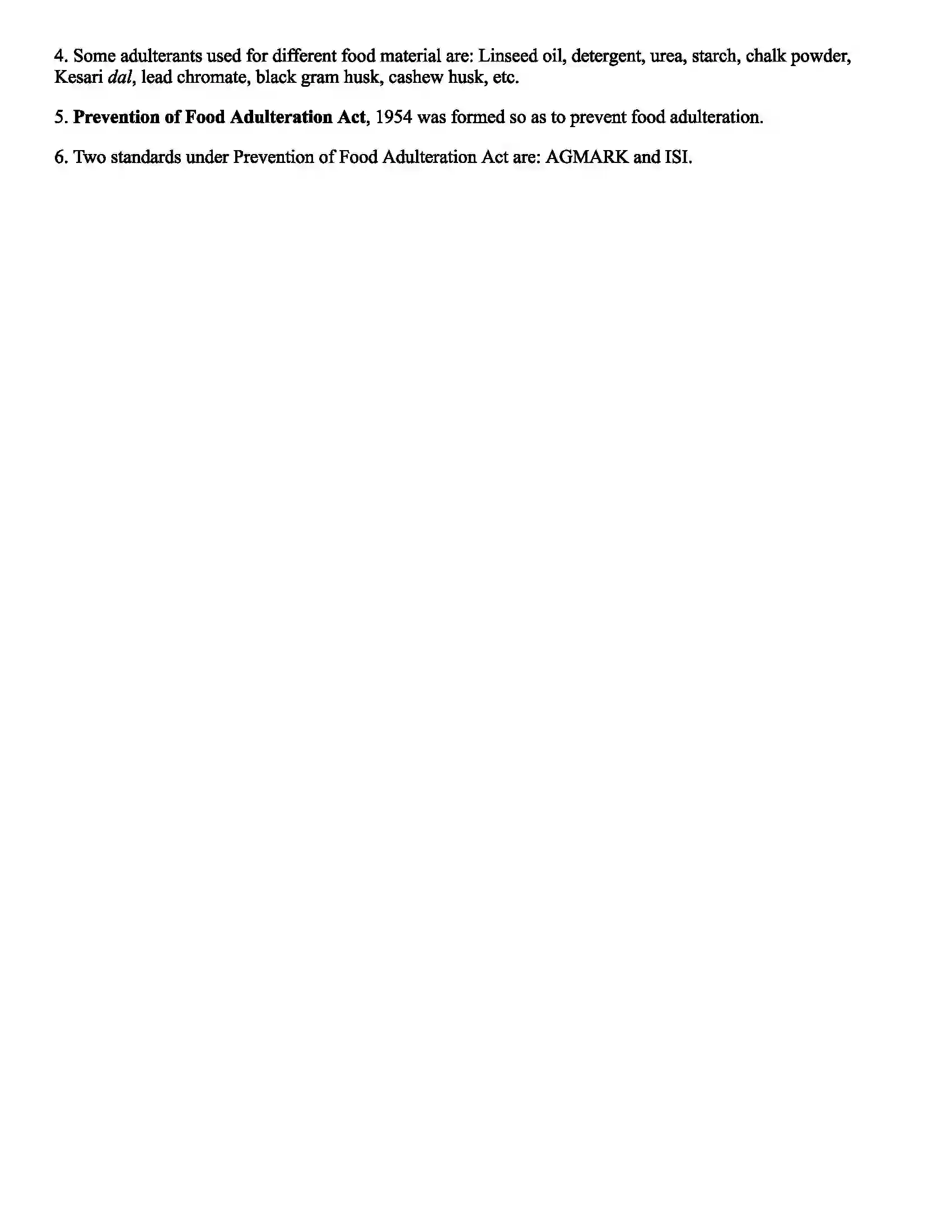 Maharashtra Board Class 6th Science Nutrition and Diet Revision Note 3