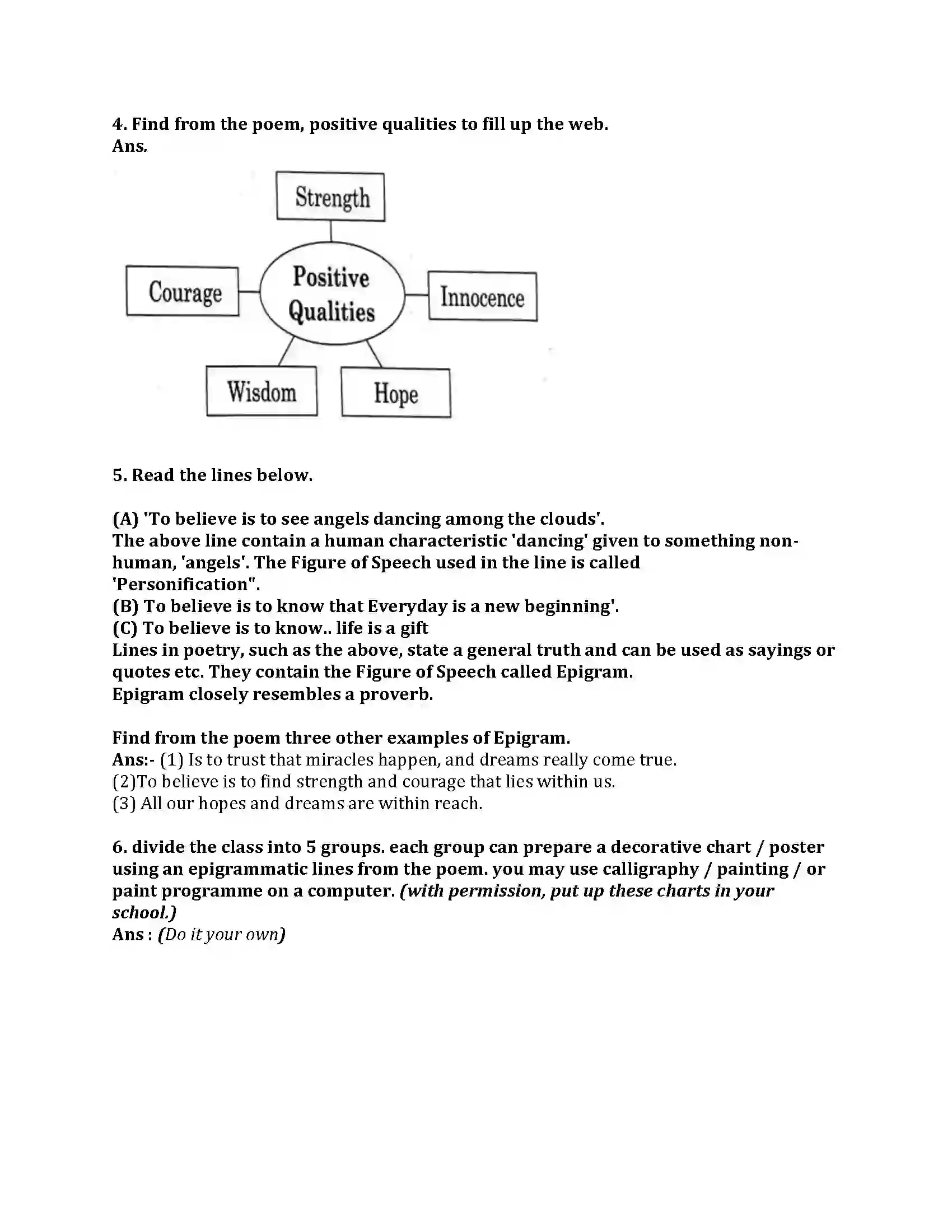 Maharashtra Board Class 8th English Bal Bharti 1.1 A Time to Believe Revision Note 3