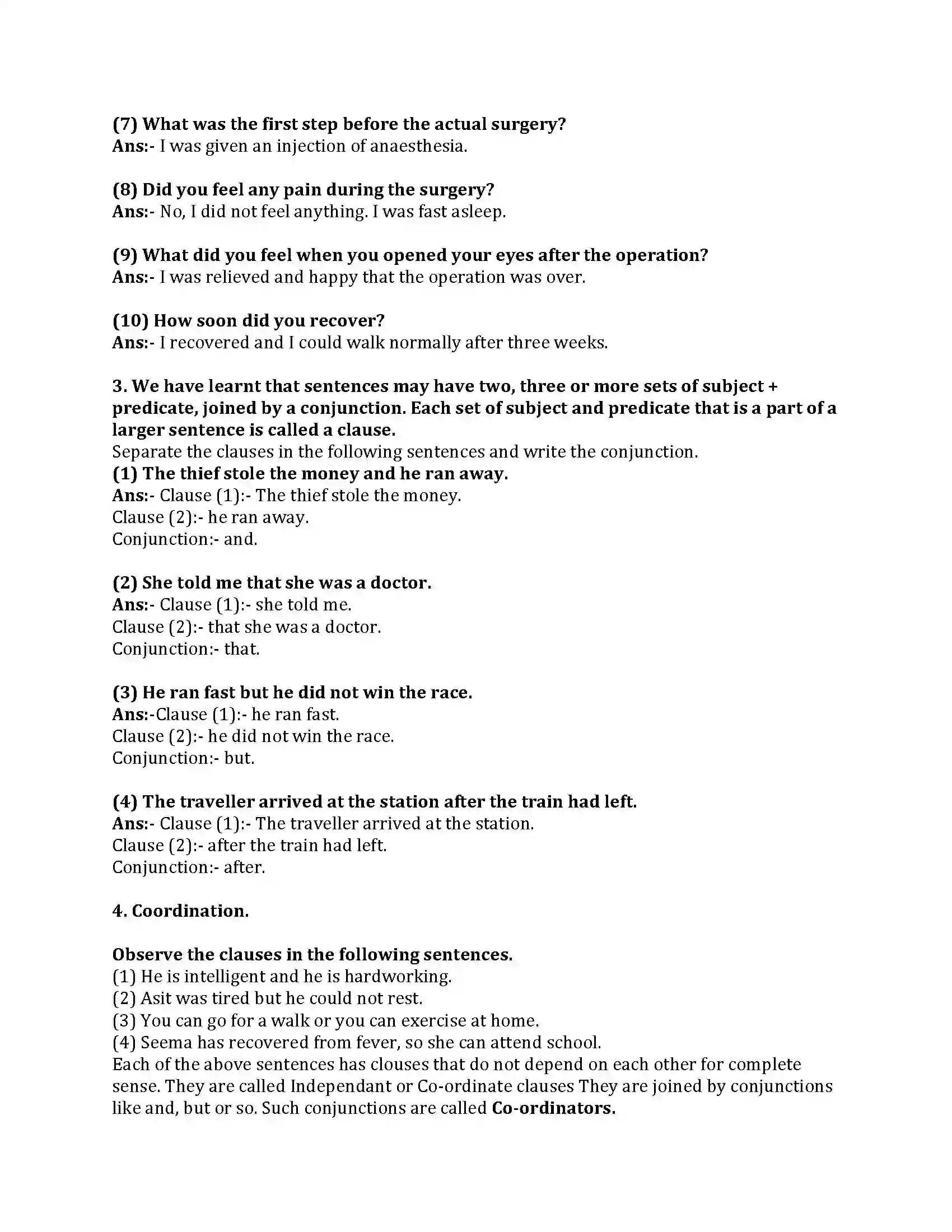 Maharashtra Board Class 8th English Bal Bharti 4.2 Revolutionary Steps in Surgery Revision Note 2