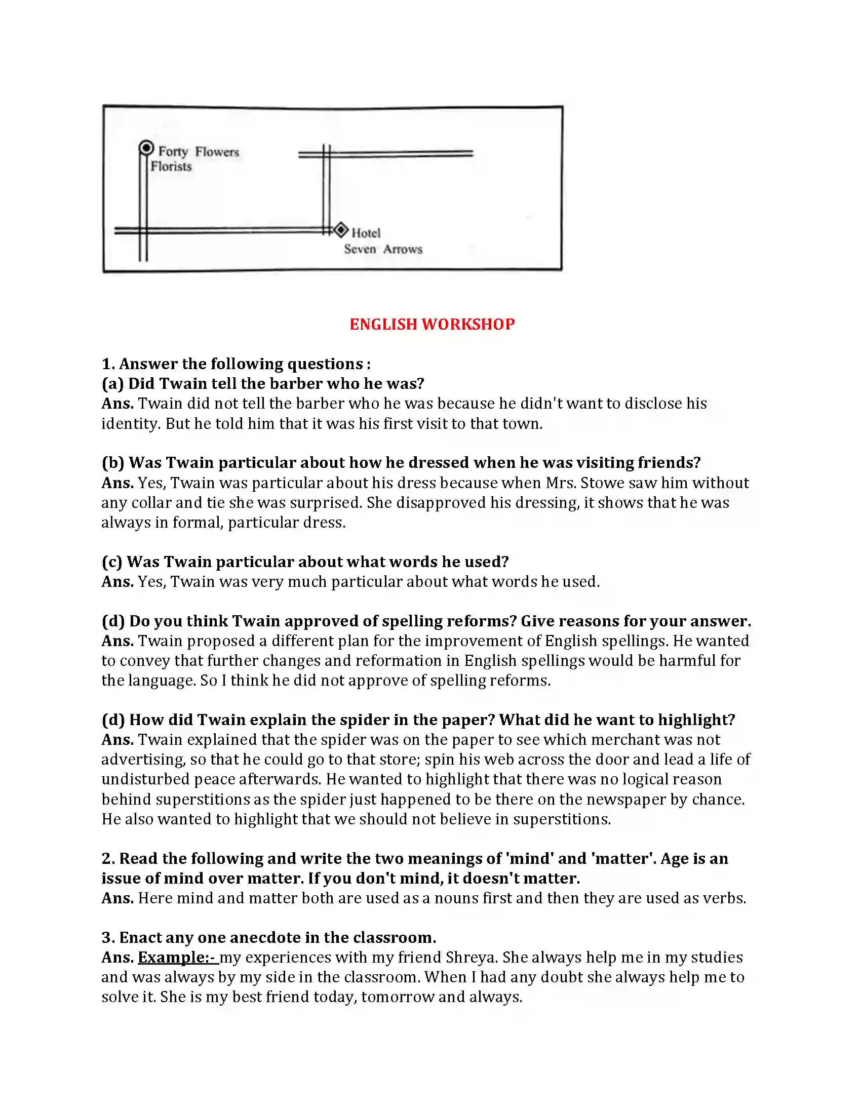 Maharashtra Board Class 9th My English Course Book 2.3 Mark Twain Revision Note 2