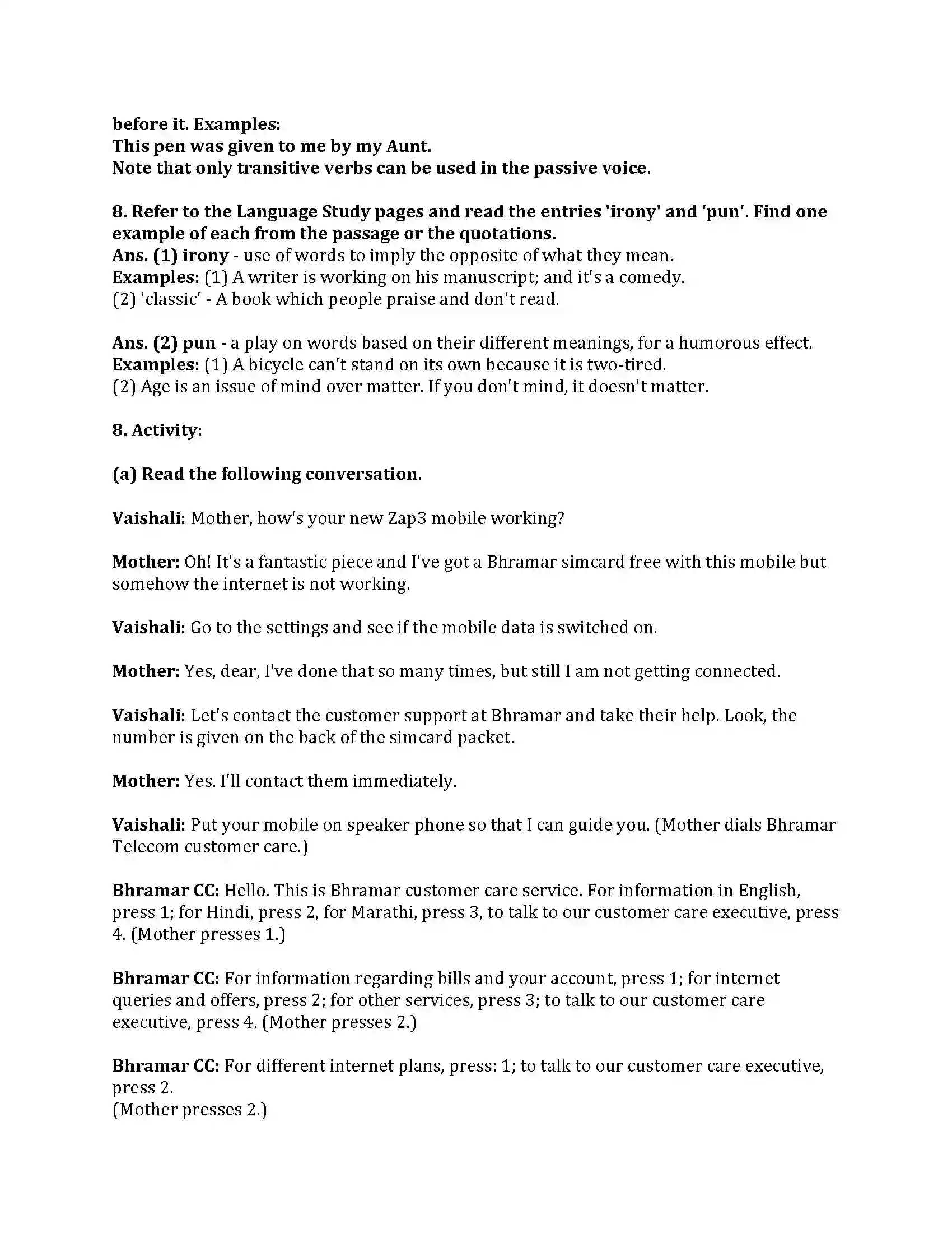 Maharashtra Board Class 9th My English Course Book 2.3 Mark Twain Revision Note 4