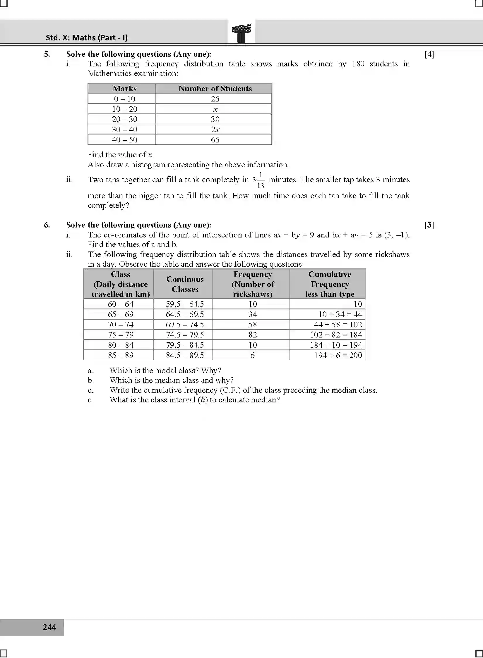 Maharashtra Board Class 10th 2025 Maths Sample Paper 3