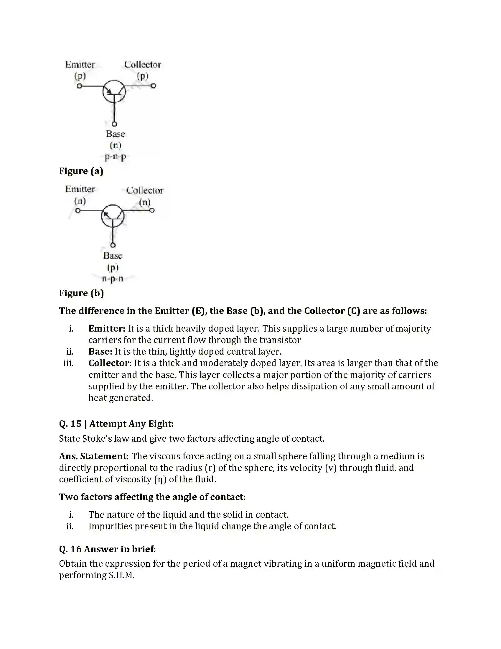 Maharashtra Board Class 12th 2021 Physics Sample Paper 10