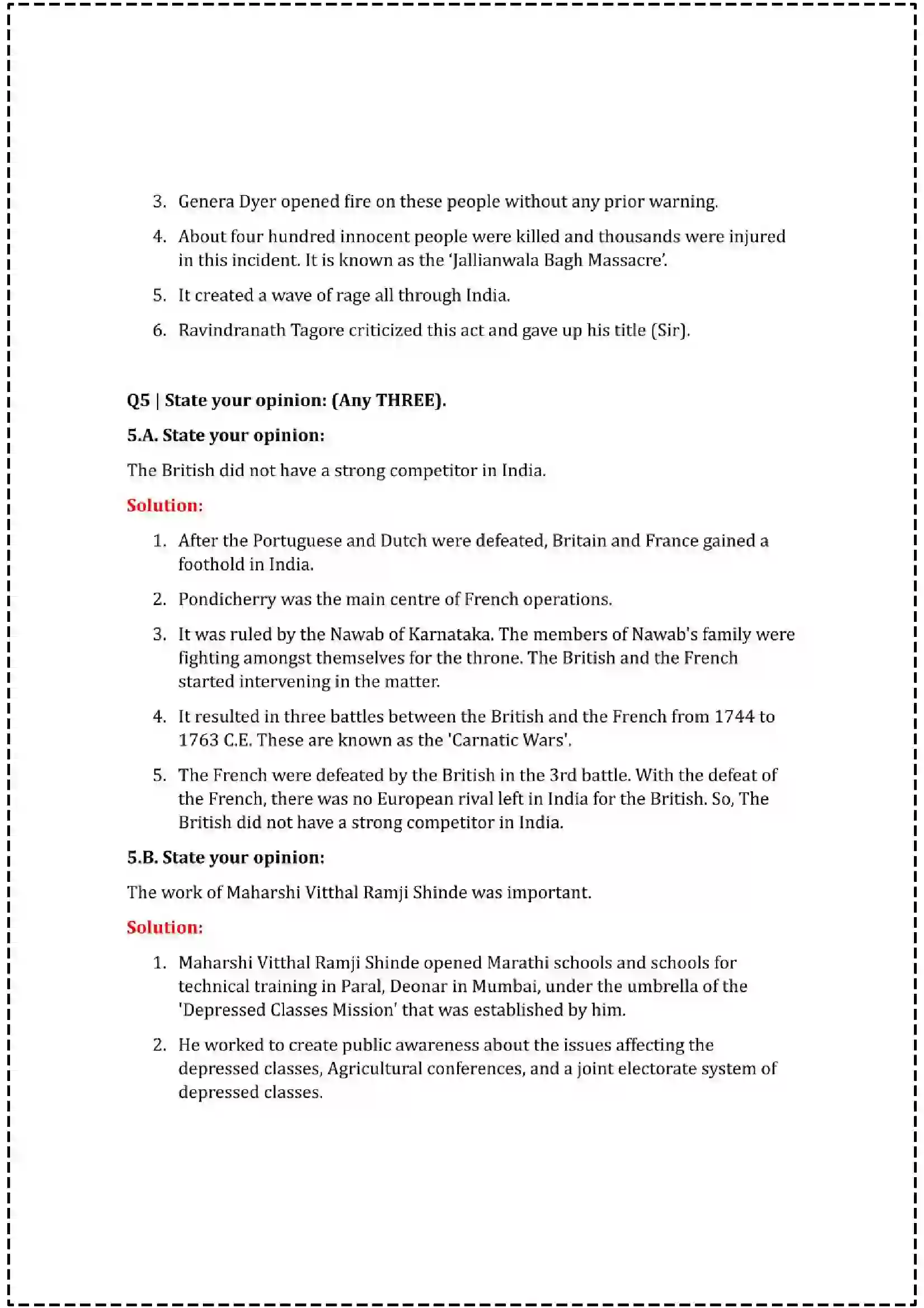 Maharashtra Board Class 12th 2025 History Set - 2 - Sample Paper 16