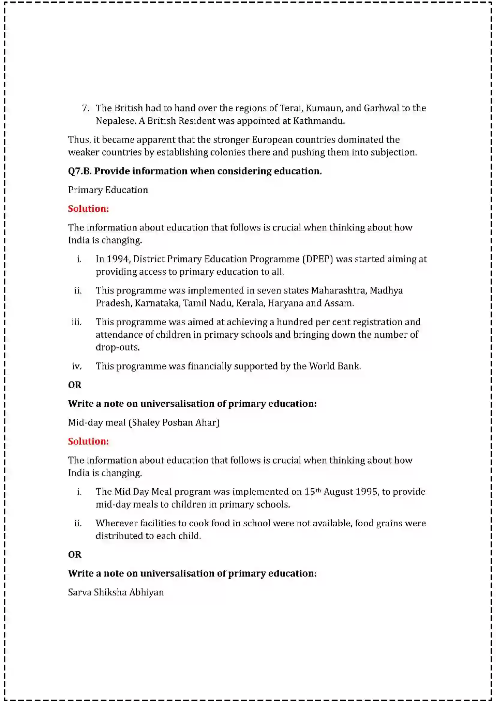 Maharashtra Board Class 12th 2025 History Set - 2 - Sample Paper 23