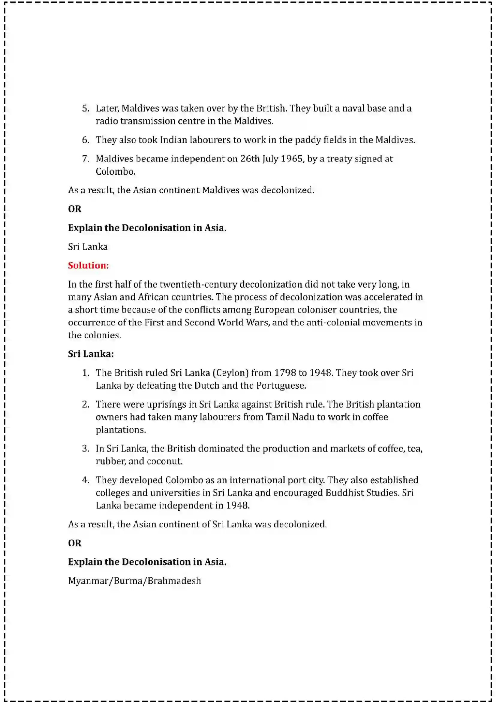 Maharashtra Board Class 12th 2025 History Set - 2 - Sample Paper 25