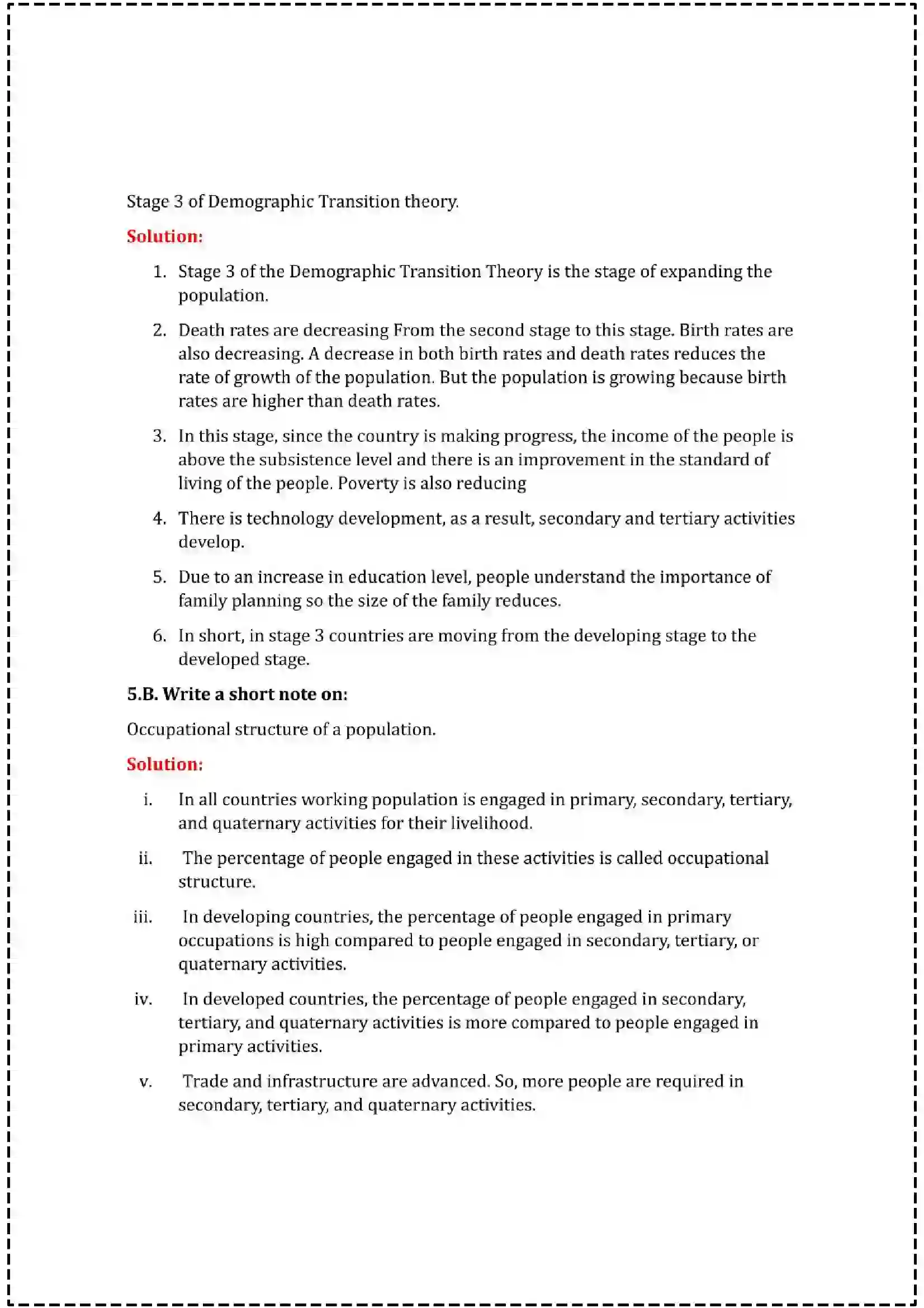 Maharashtra Board Class 12th 2025 Geography Set - 2 - Sample Paper 15