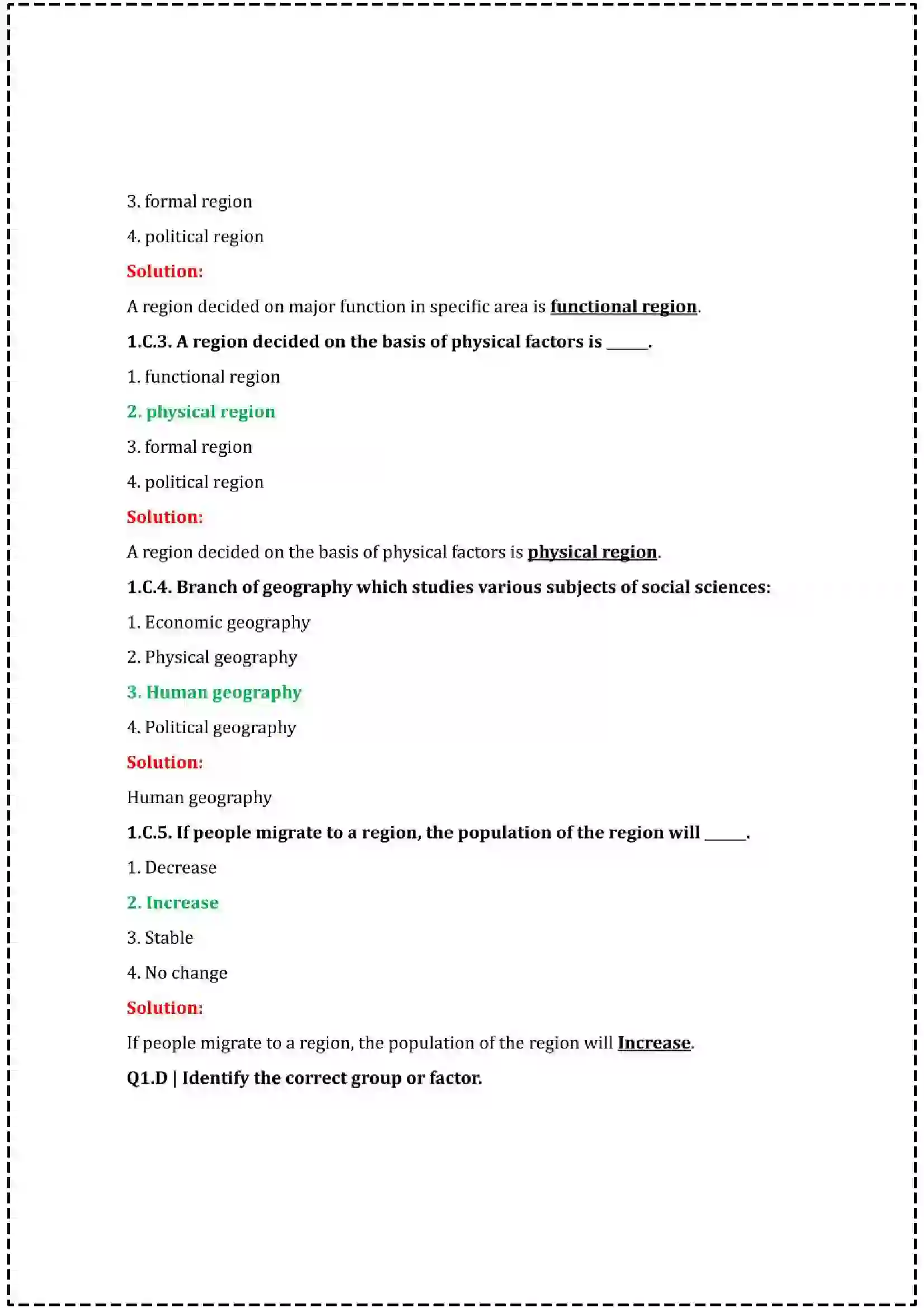 Maharashtra Board Class 12th 2025 Geography Set - 2 - Sample Paper 4