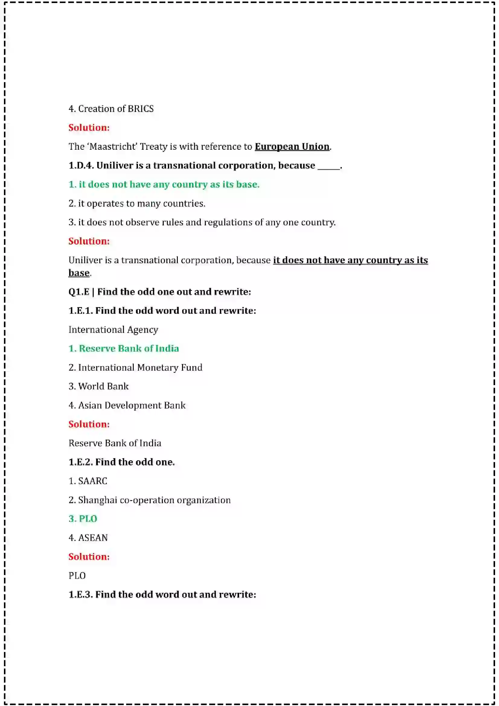 Maharashtra Board Class 12th 2025 Political Science Set - 2 - Sample Paper 5