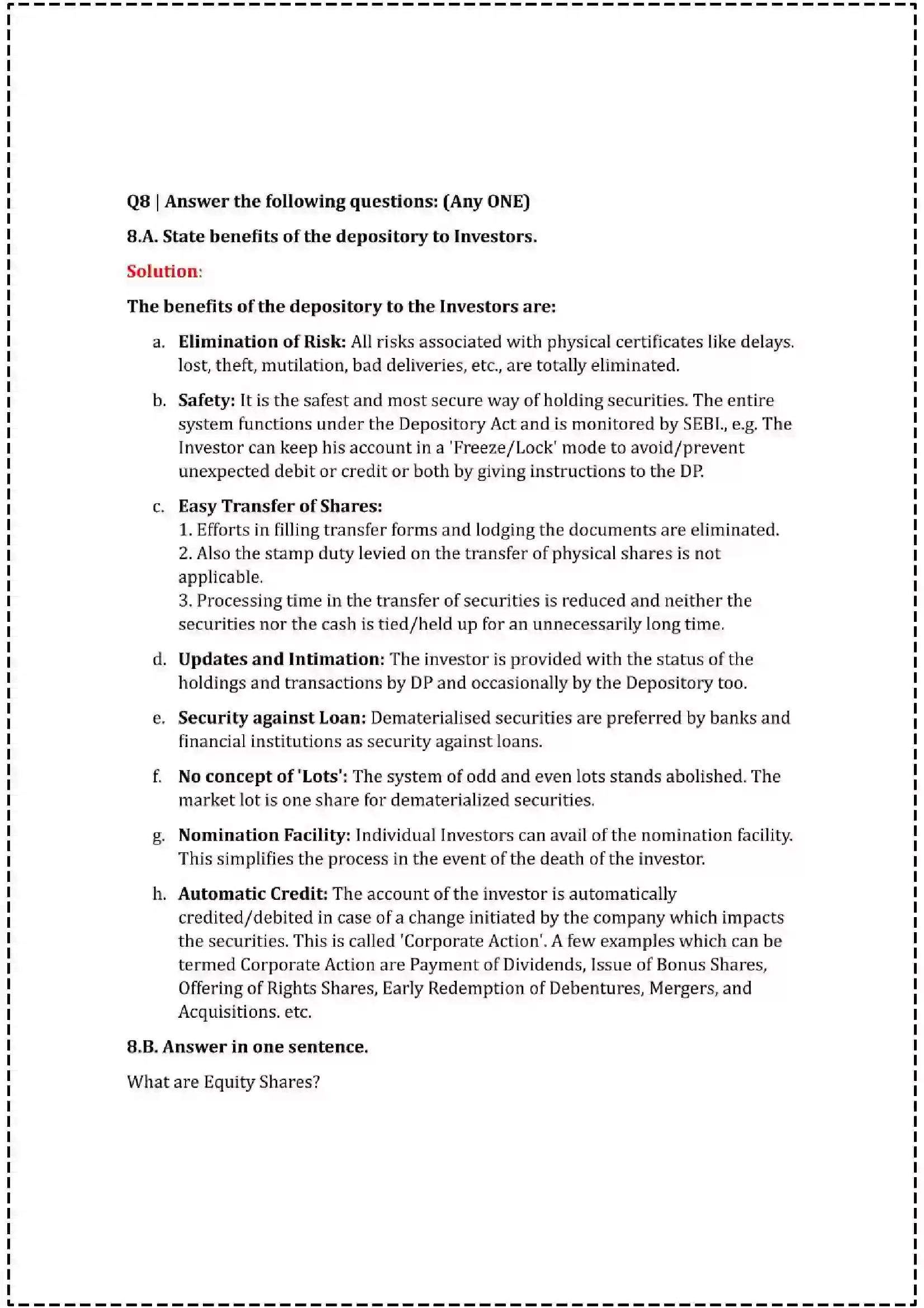 Maharashtra Board Class 12th 2025 Secretarial Practice Set - 1 - Sample Paper 21