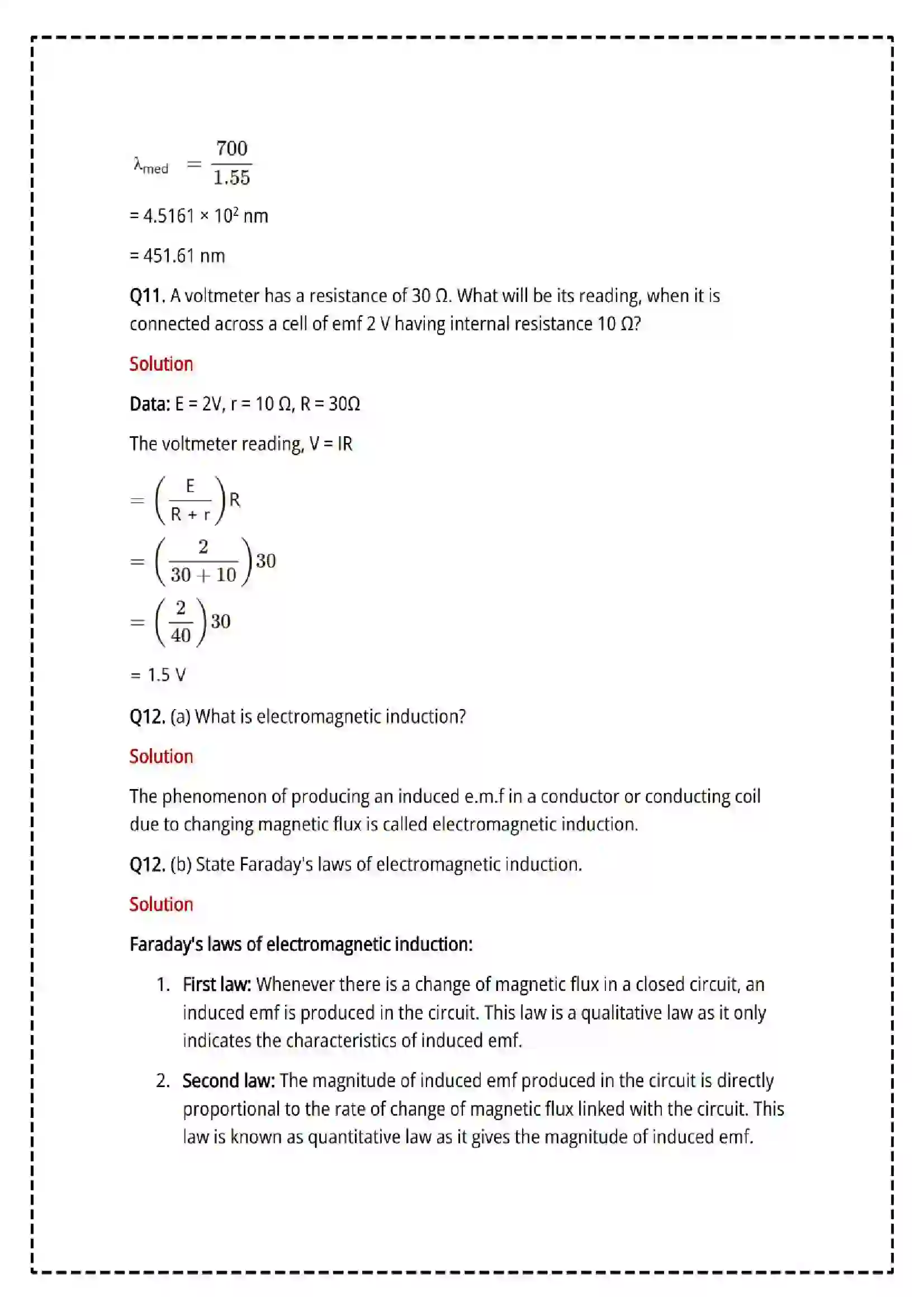 Maharashtra Board Class 12th 2025 Physics Set - 1 - Sample Paper 20