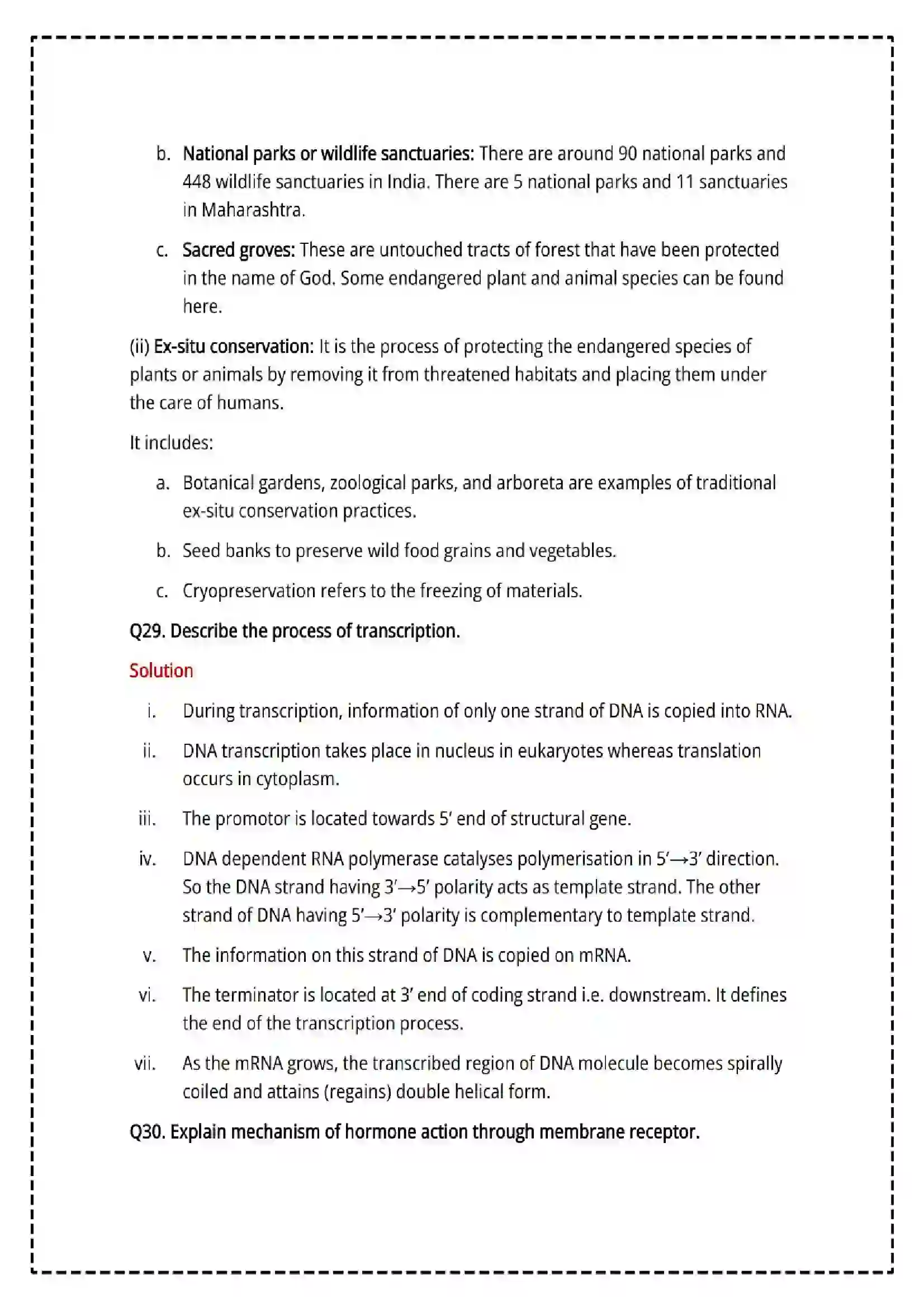 Maharashtra Board Class 12th 2025 Biology Set - 1 - Sample Paper 22