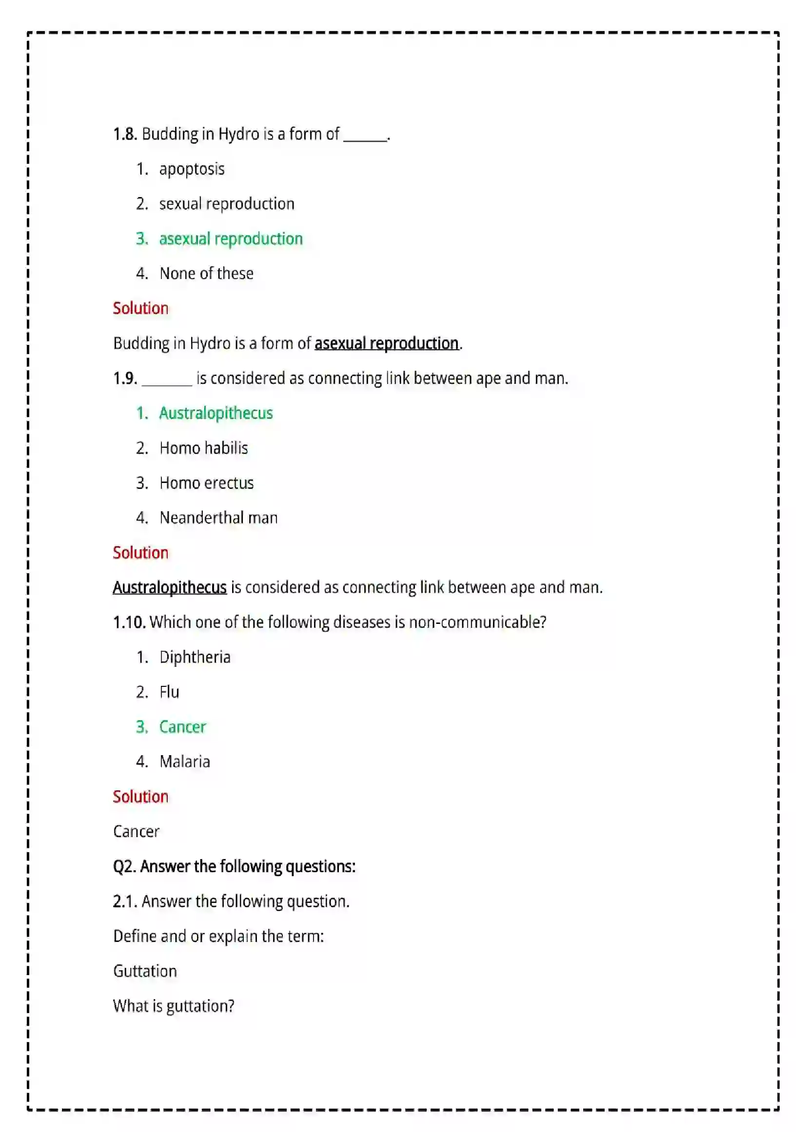 Maharashtra Board Class 12th 2025 Biology Set - 1 - Sample Paper 4