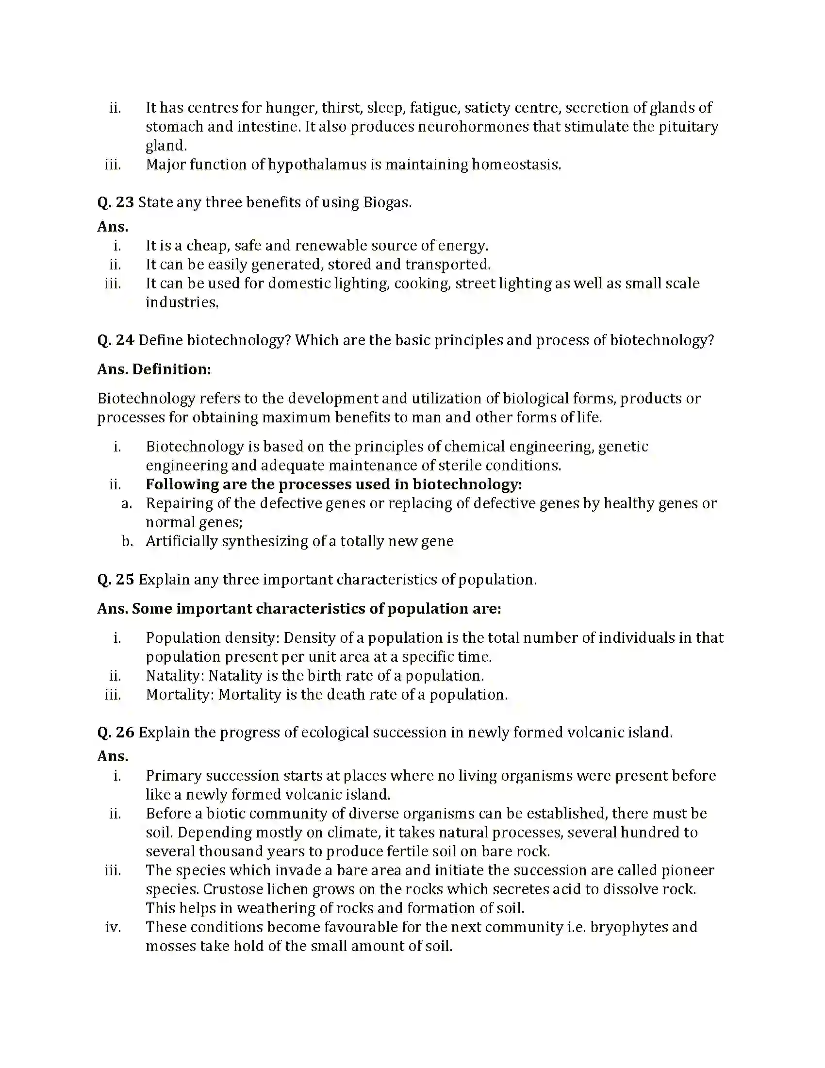 Maharashtra Board Class 12th 2025 Biology Sample Paper 12