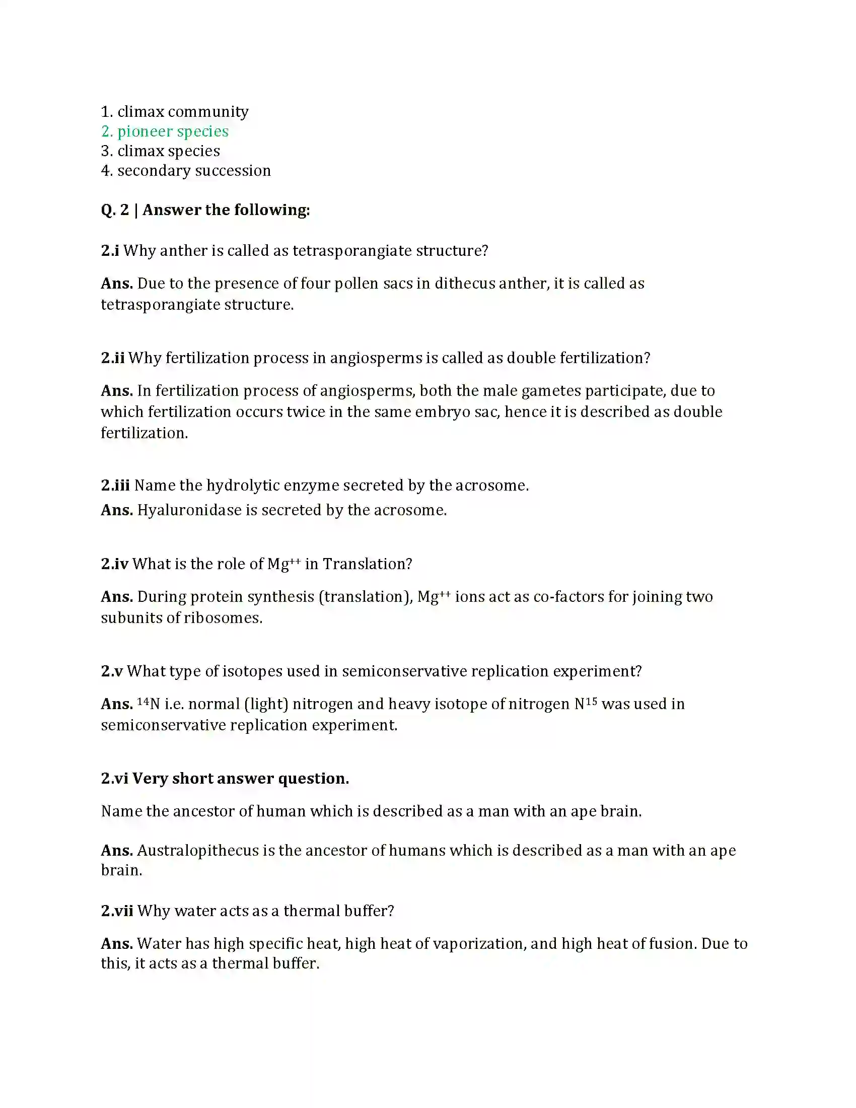 Maharashtra Board Class 12th 2025 Biology Sample Paper 3