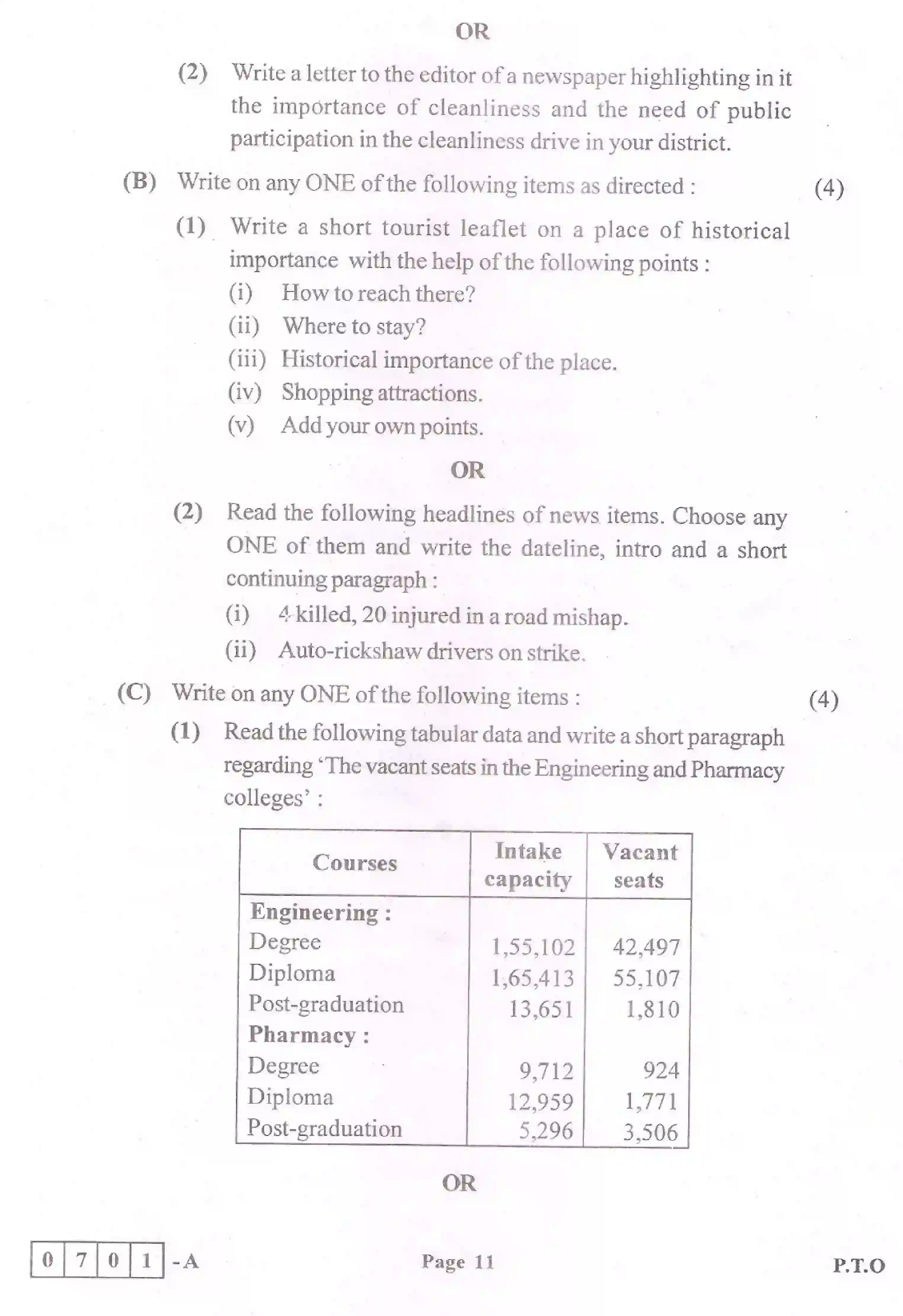 Maharashtra Board Class 12th 2025 English Sample Paper 11