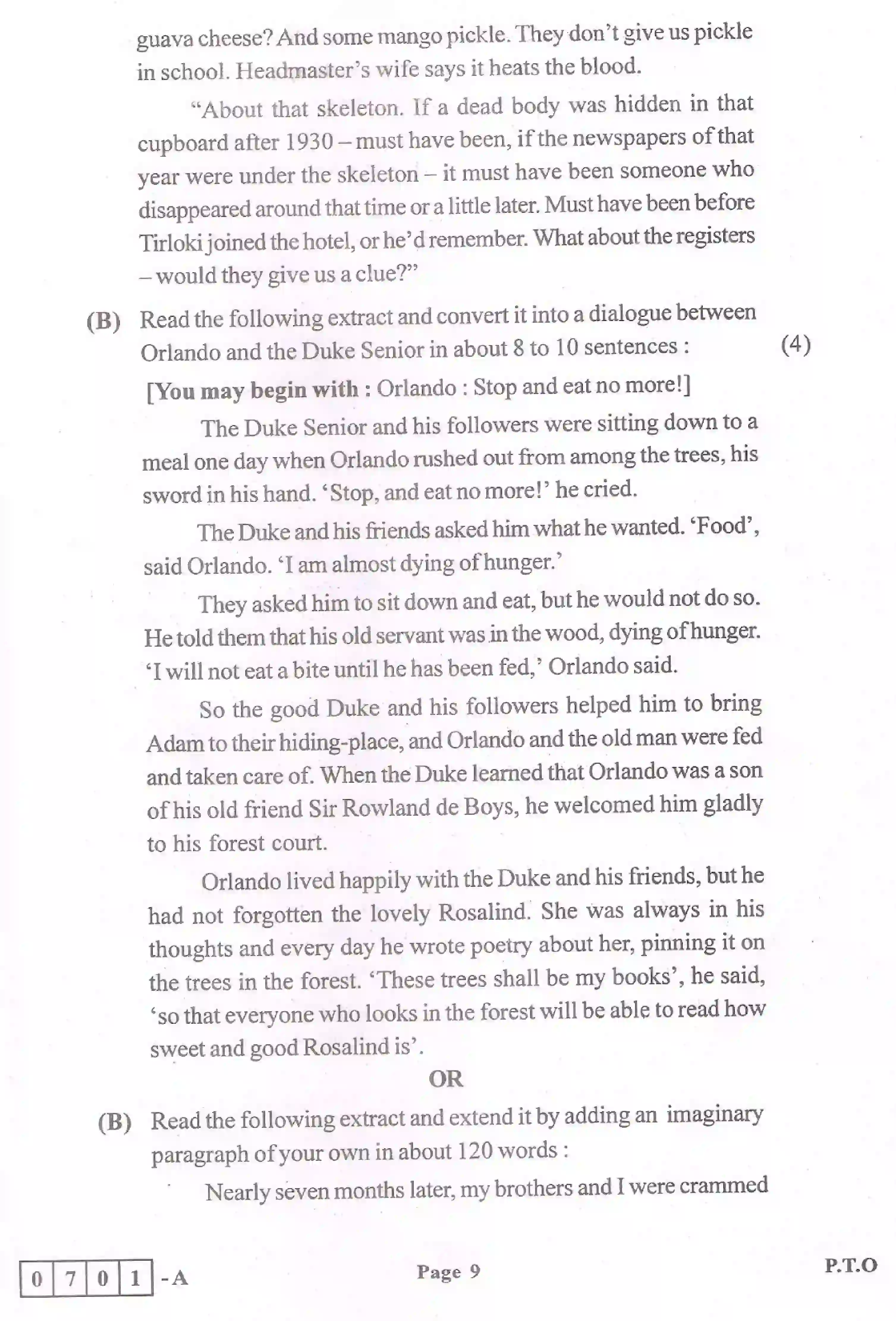 Maharashtra Board Class 12th 2025 English Sample Paper 9