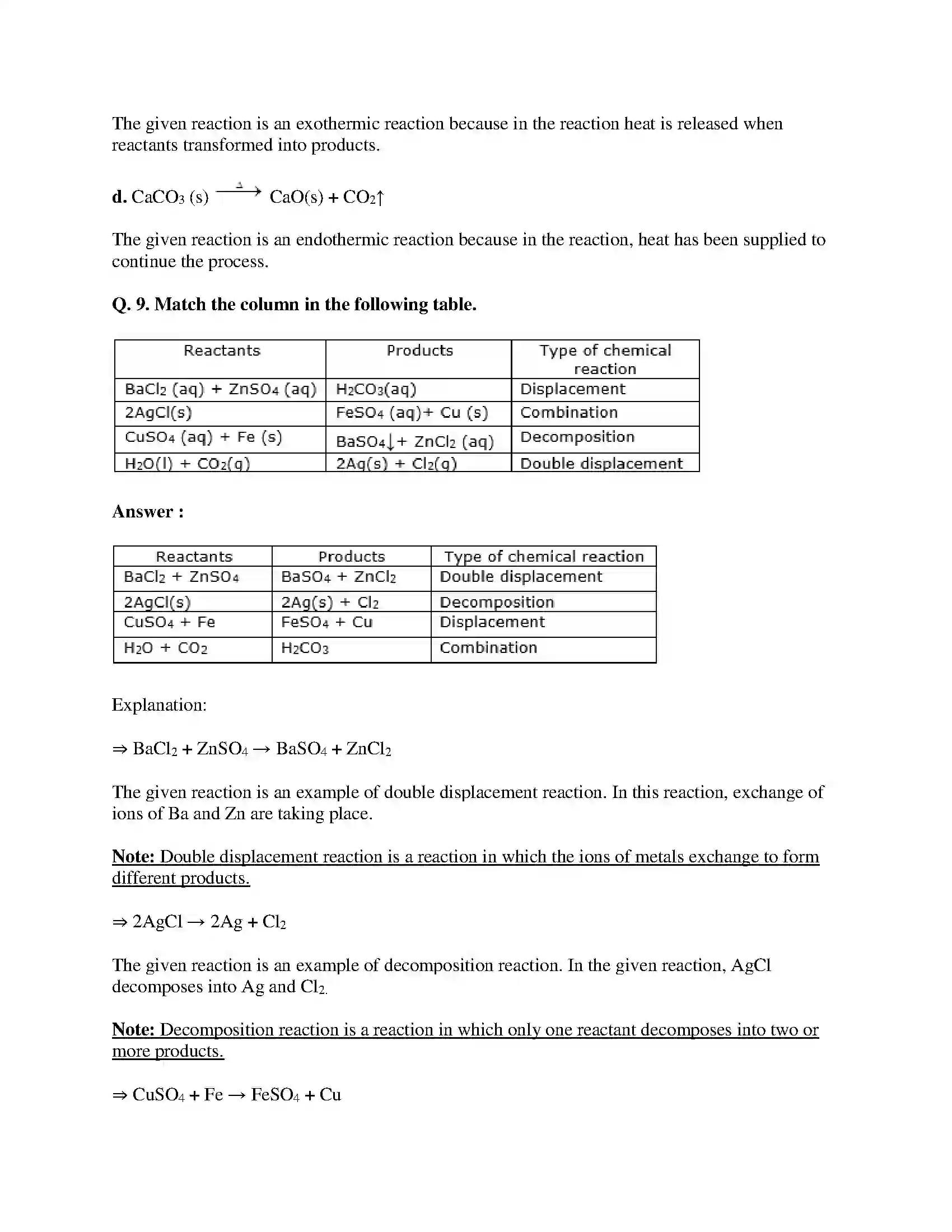 Maharashtra Board Class 10th Science & Technology-I - English Medium Chemical Reactions & Equations Solution 19
