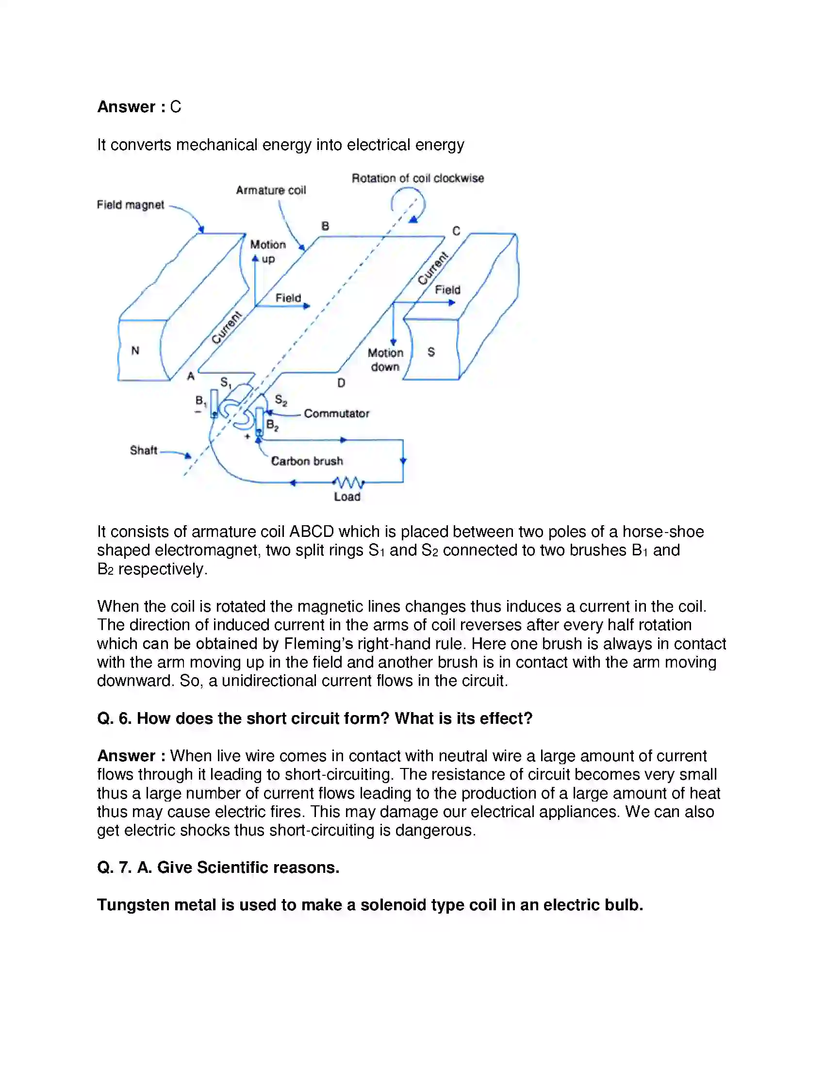 Maharashtra Board Class 10th Science & Technology-I - English Medium Effects of Electric Current Solution 5